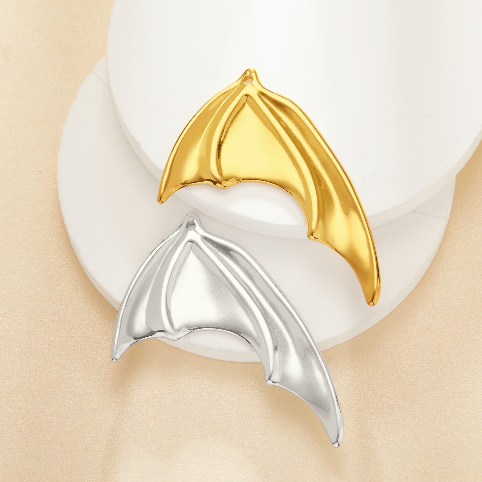 Bat Wings Stainless Steel Pendant,Silver Gold Plated Stainless Steel Pendant Charm,DIY Pendant Blank Supplies 1431547
