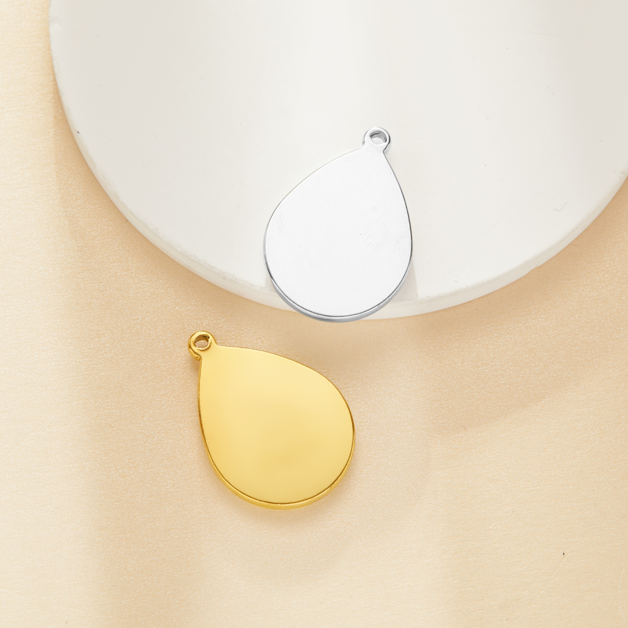Keepsake Breast Milk Resin Pear Bezel Pendant Settings,Simple Stainless Steel Pear Pendant Charm,DIY Pendant Blank Supplies 1431549
