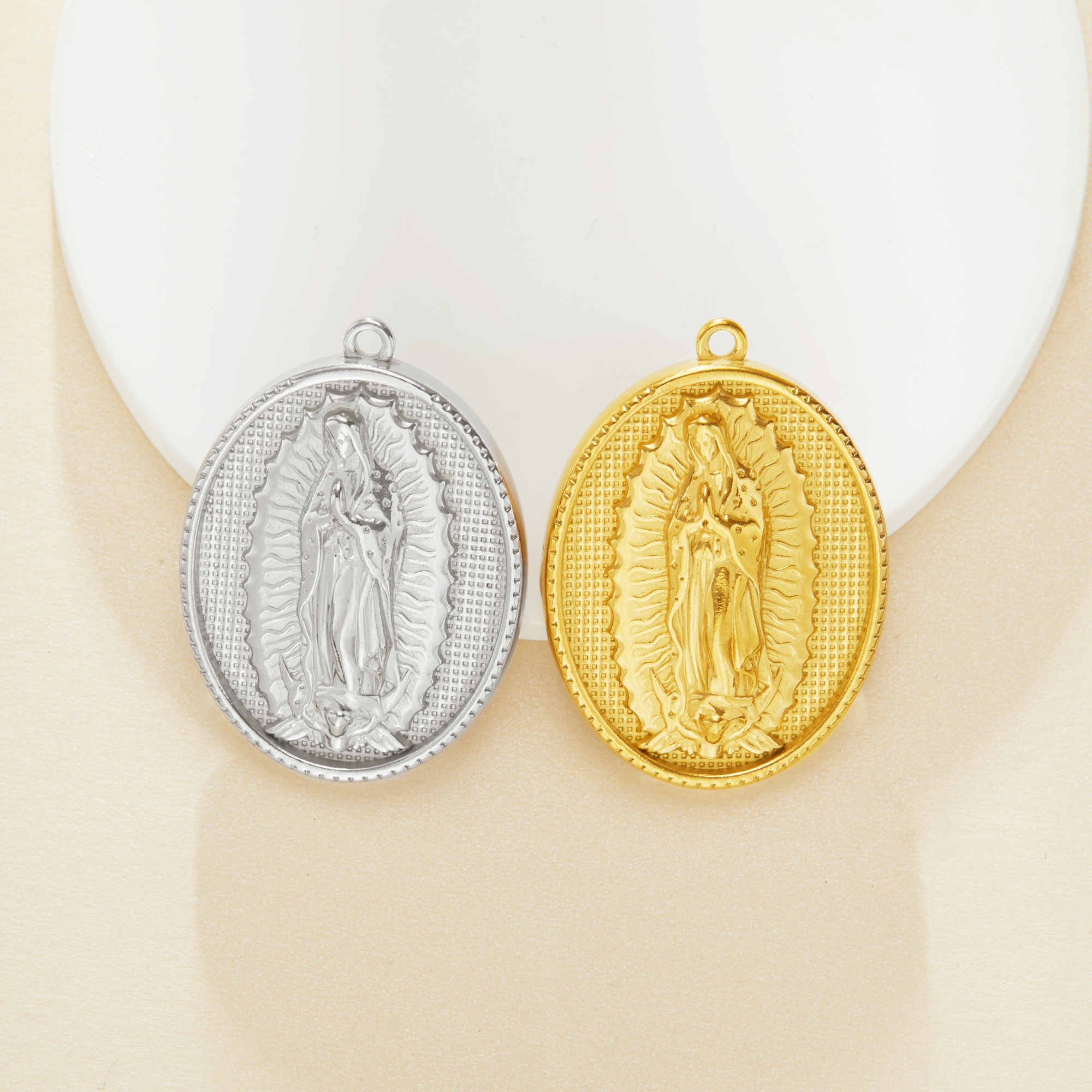 Virgin Mary Oval Pendant Charm,Mother of God Madonna Vintage Styles Oval Pendant Charm,DIY Pendant Charm Supplies 1431553
