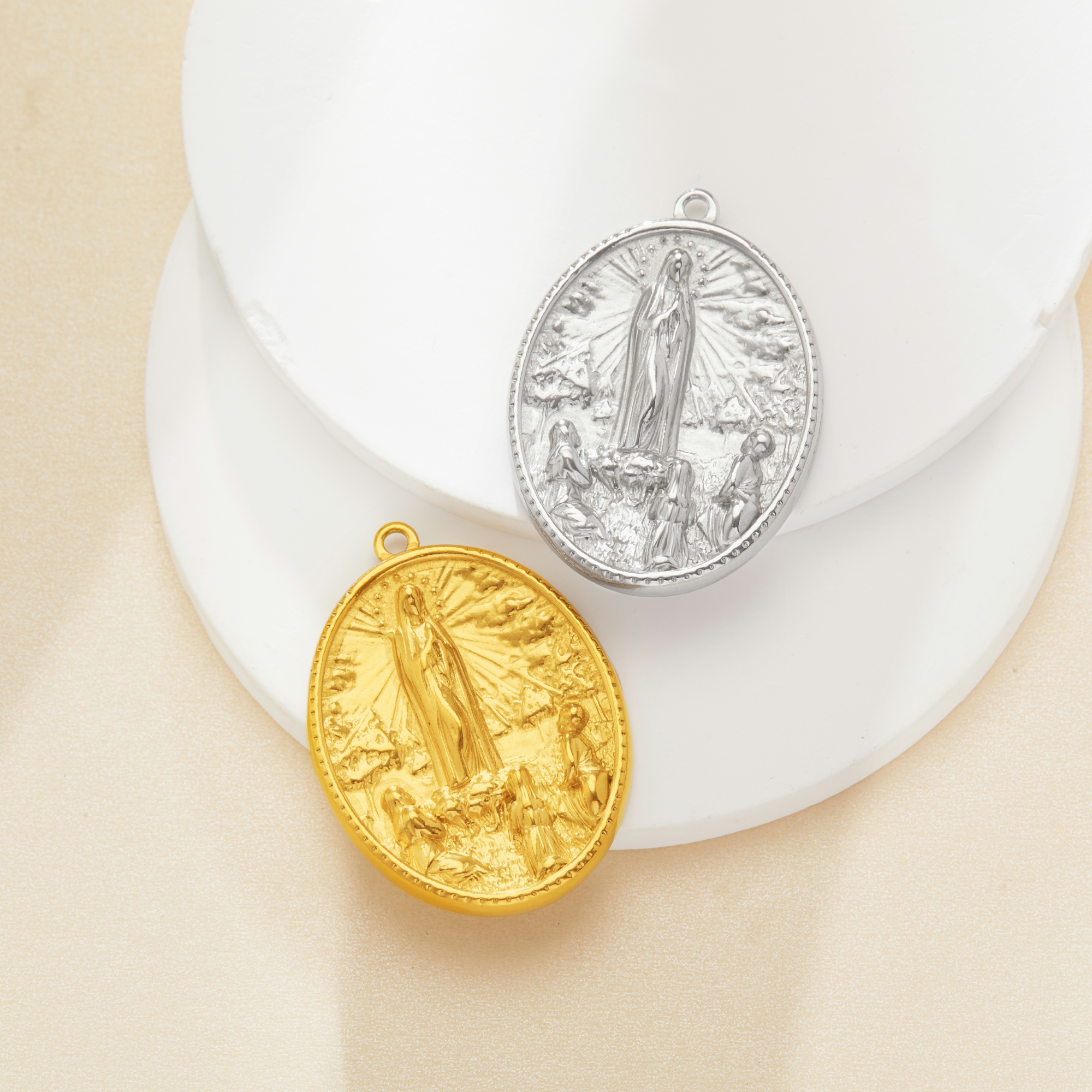 Virgin Mary Oval Pendant Charm,Mother of God Madonna Vintage Styles Oval Pendant Charm,DIY Pendant Charm Supplies 1431554