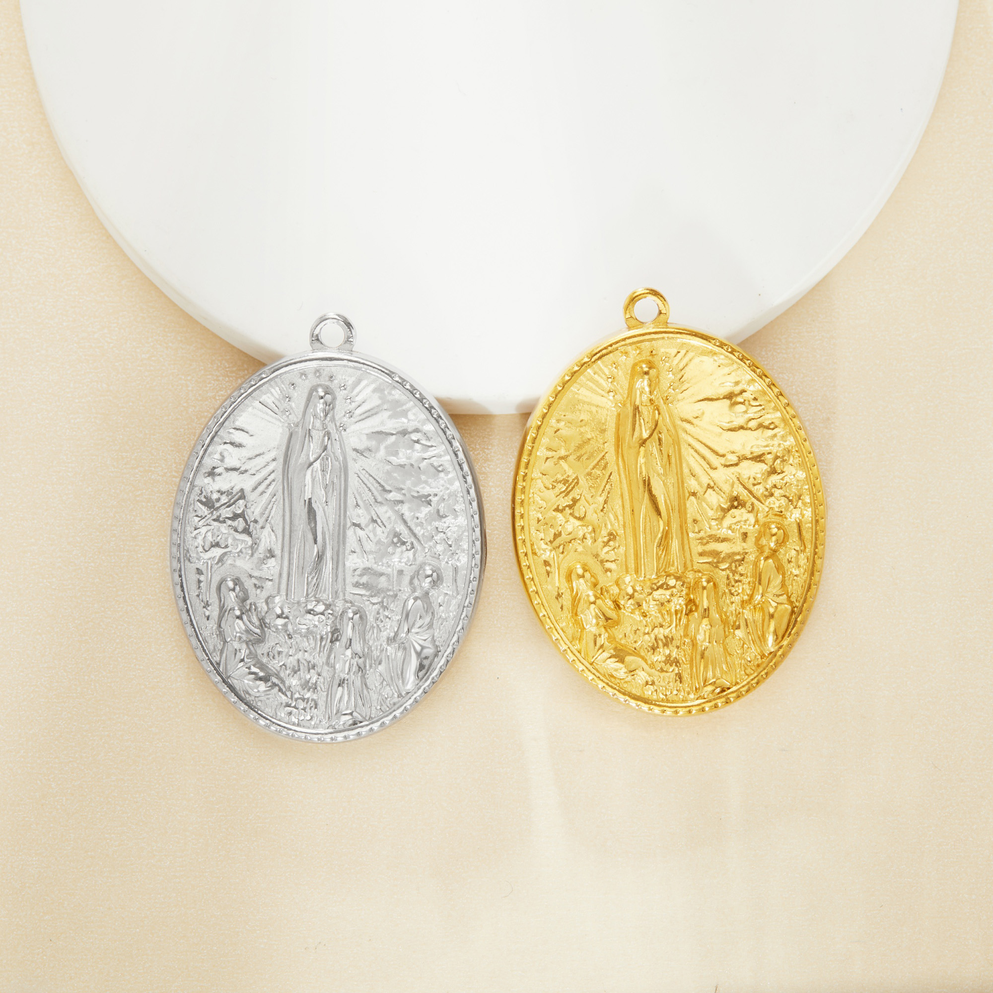 Virgin Mary Oval Pendant Charm,Mother of God Madonna Vintage Styles Oval Pendant Charm,DIY Pendant Charm Supplies 1431554