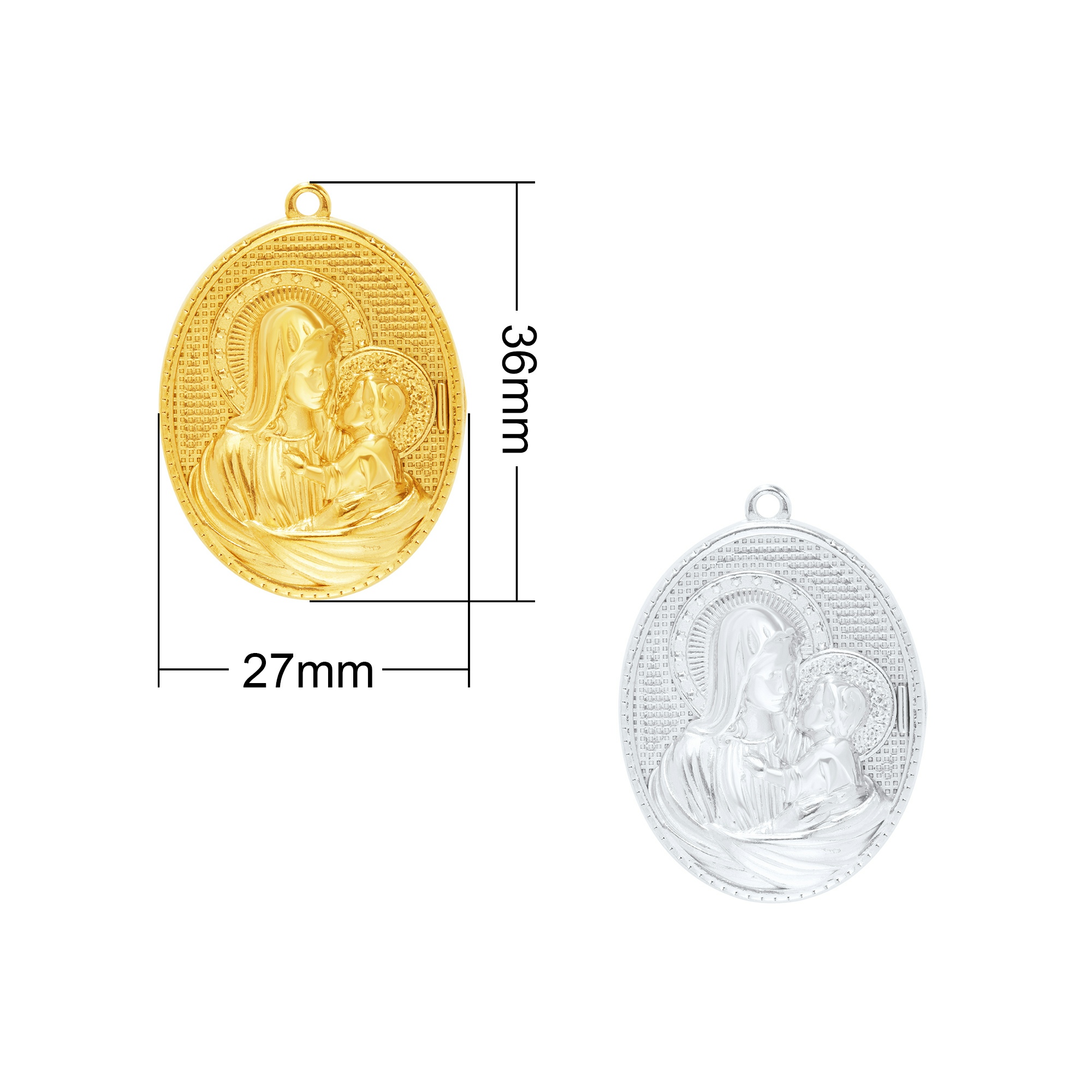 Virgin Mary Oval Pendant Charm,Mother of God Madonna Vintage Styles Oval Pendant Charm,DIY Pendant Charm Supplies 1431555