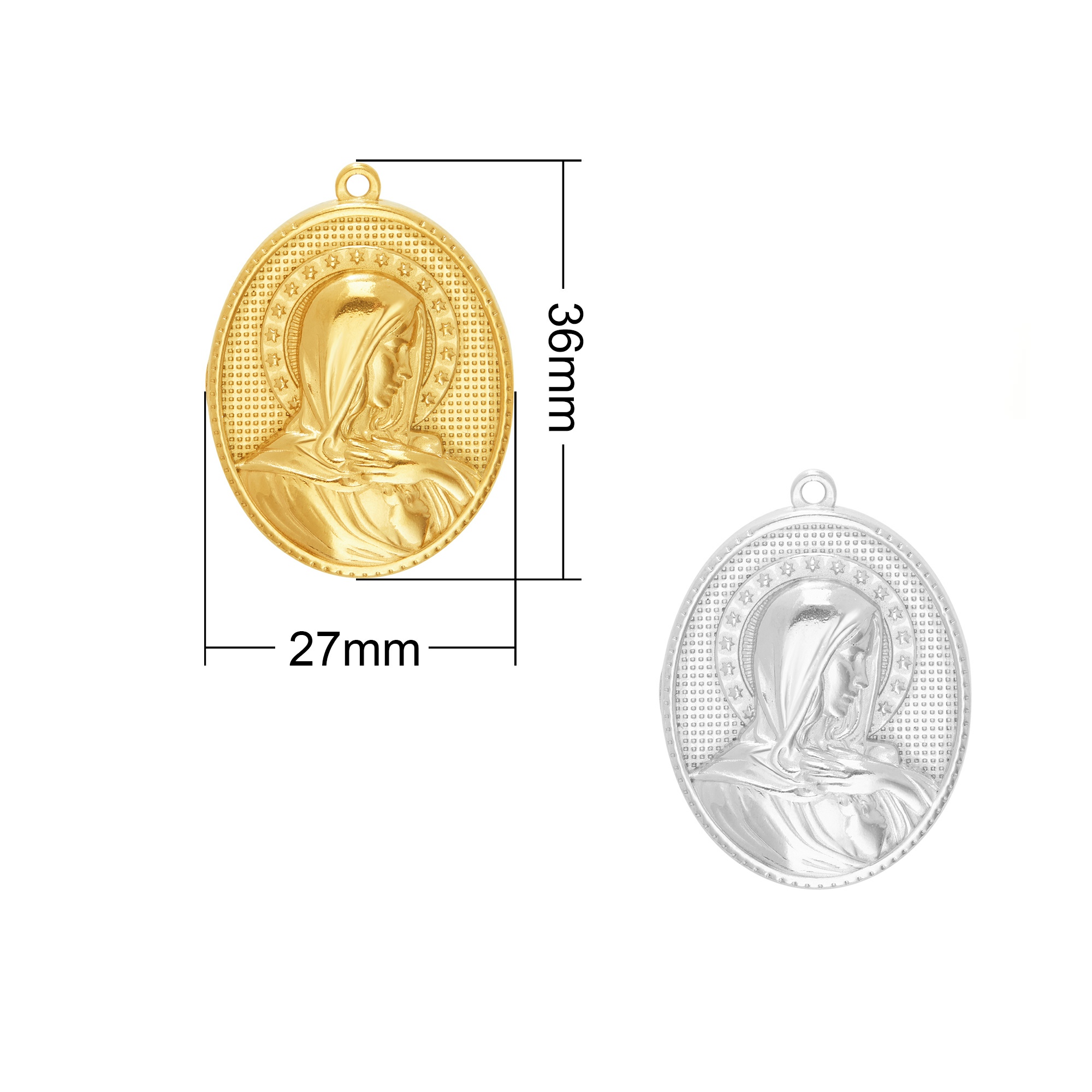 Virgin Mary Oval Pendant Charm,Mother of God Madonna Vintage Styles Oval Pendant Charm,DIY Pendant Charm Supplies 1431556