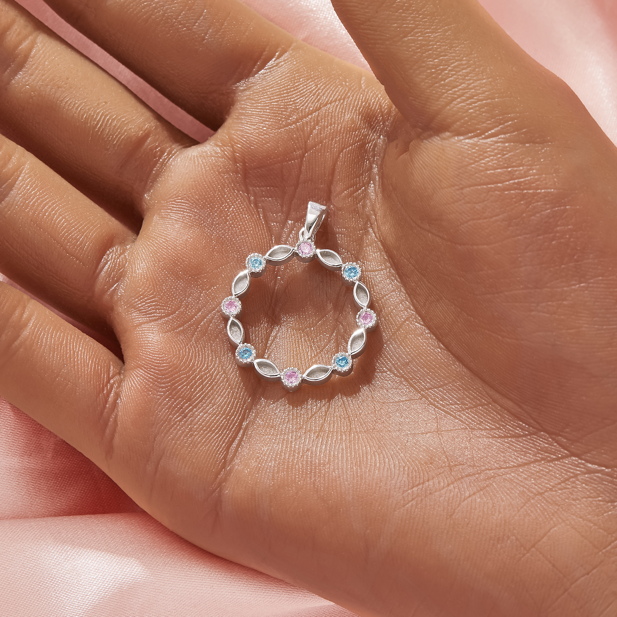 Keepsake Breast Milk Resin Marquise Bezel Pendant Settings,Solid 925 Sterling Silver Round Pendant Charm,Birthstone Pendant,DIY Pendant Supplies 1431568-1