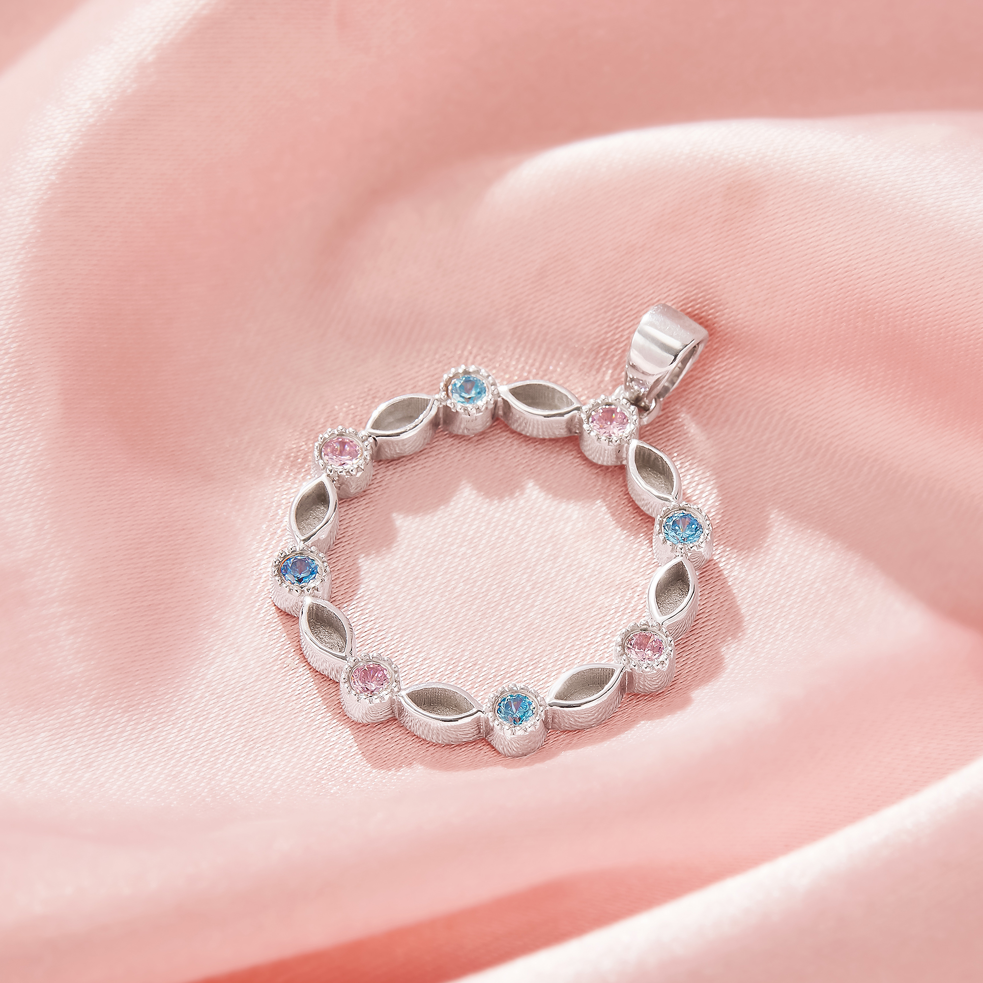 Keepsake Breast Milk Resin Marquise Bezel Pendant Settings,Solid 925 Sterling Silver Round Pendant Charm,Birthstone Pendant,DIY Pendant Supplies 1431568-1