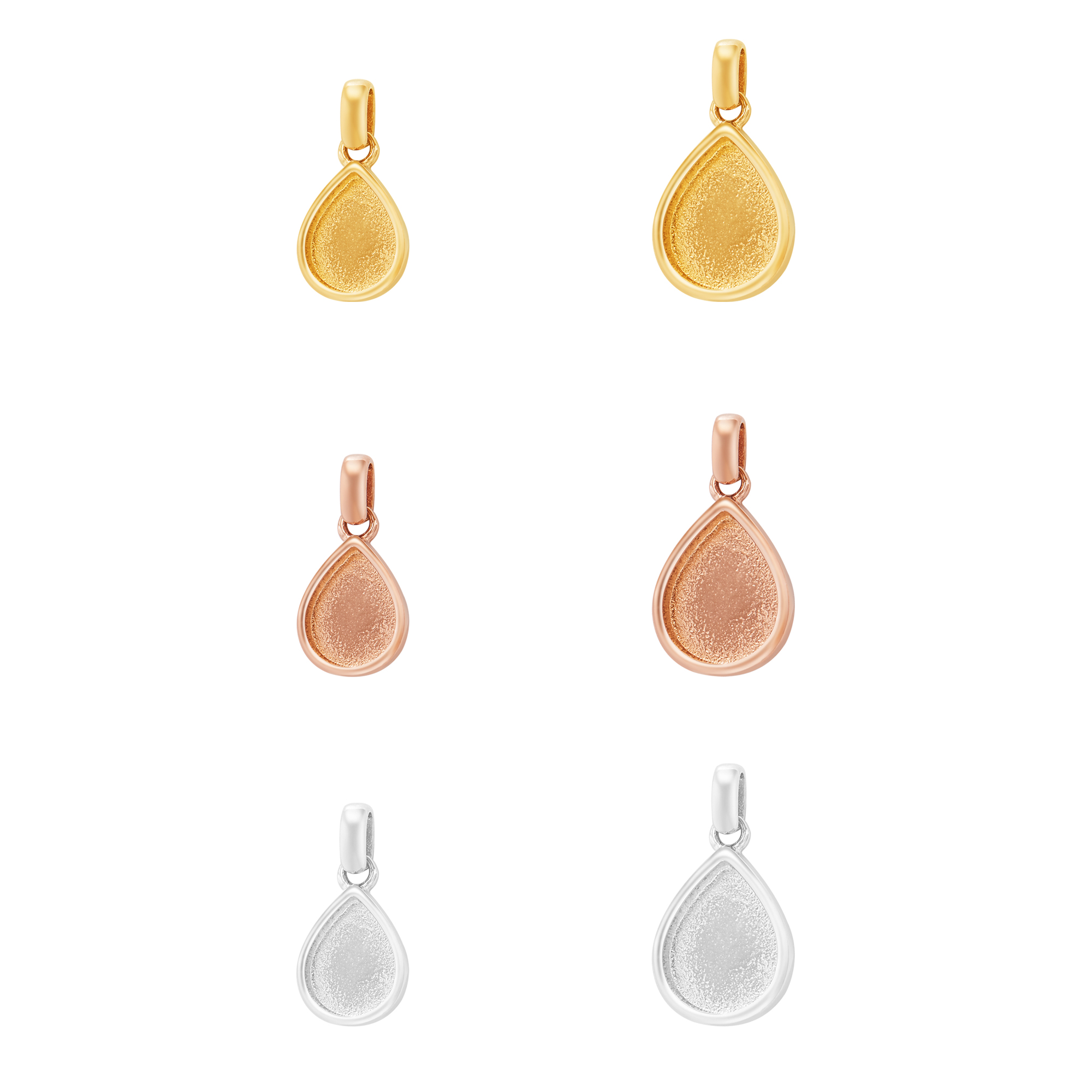 Keepsake Breast Milk Stainless Steel Pear Bezel Pendant Settings,Minimalist DIY Pendant Charm Supplies 1431573