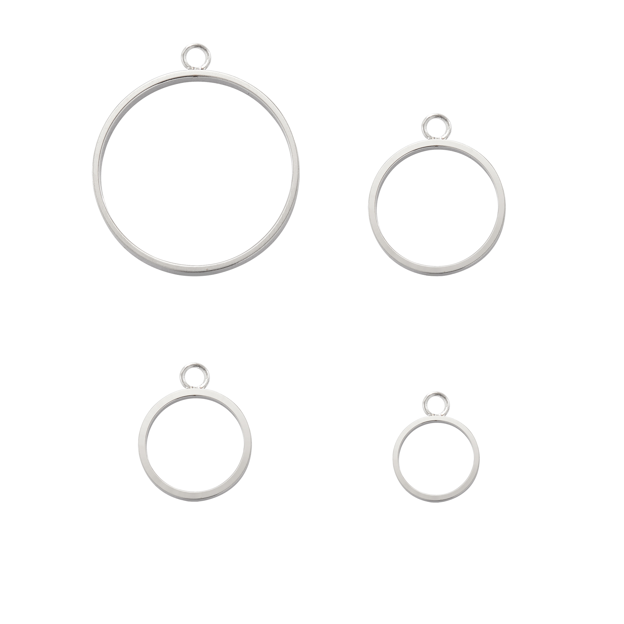 Stainless Steel Round Circle Pendant Charm,Minimalist Art Deco Circle Pendant Charm,Daily DIY Pendant Charm Supplies 1431576