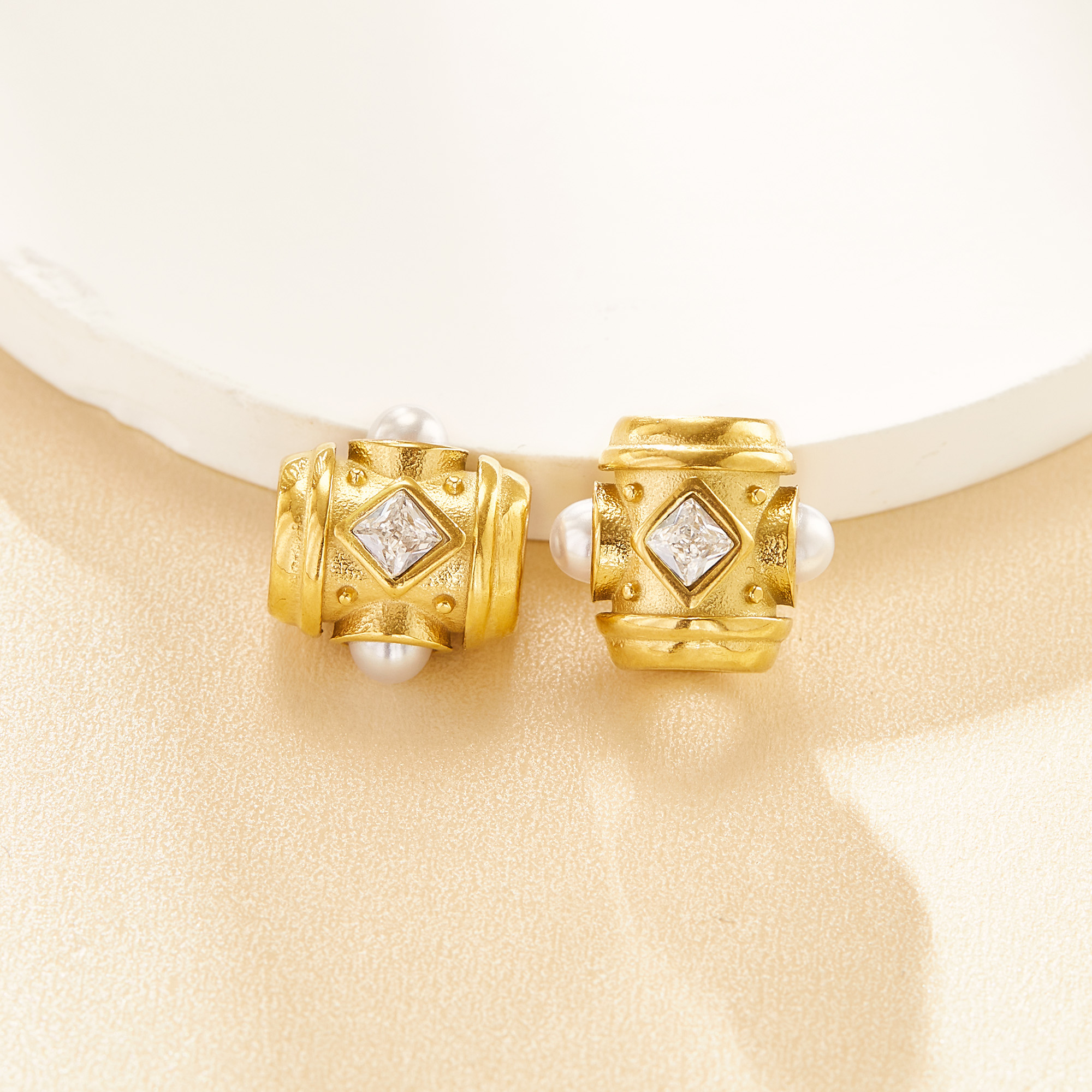 Tube Spacer Big Hole Beads,Gold Plated Stainless Steel Double Sides Hole Pendant Beads with 5MM Hole,Vintage Style Beads,DIY Bead Supplies 1431580