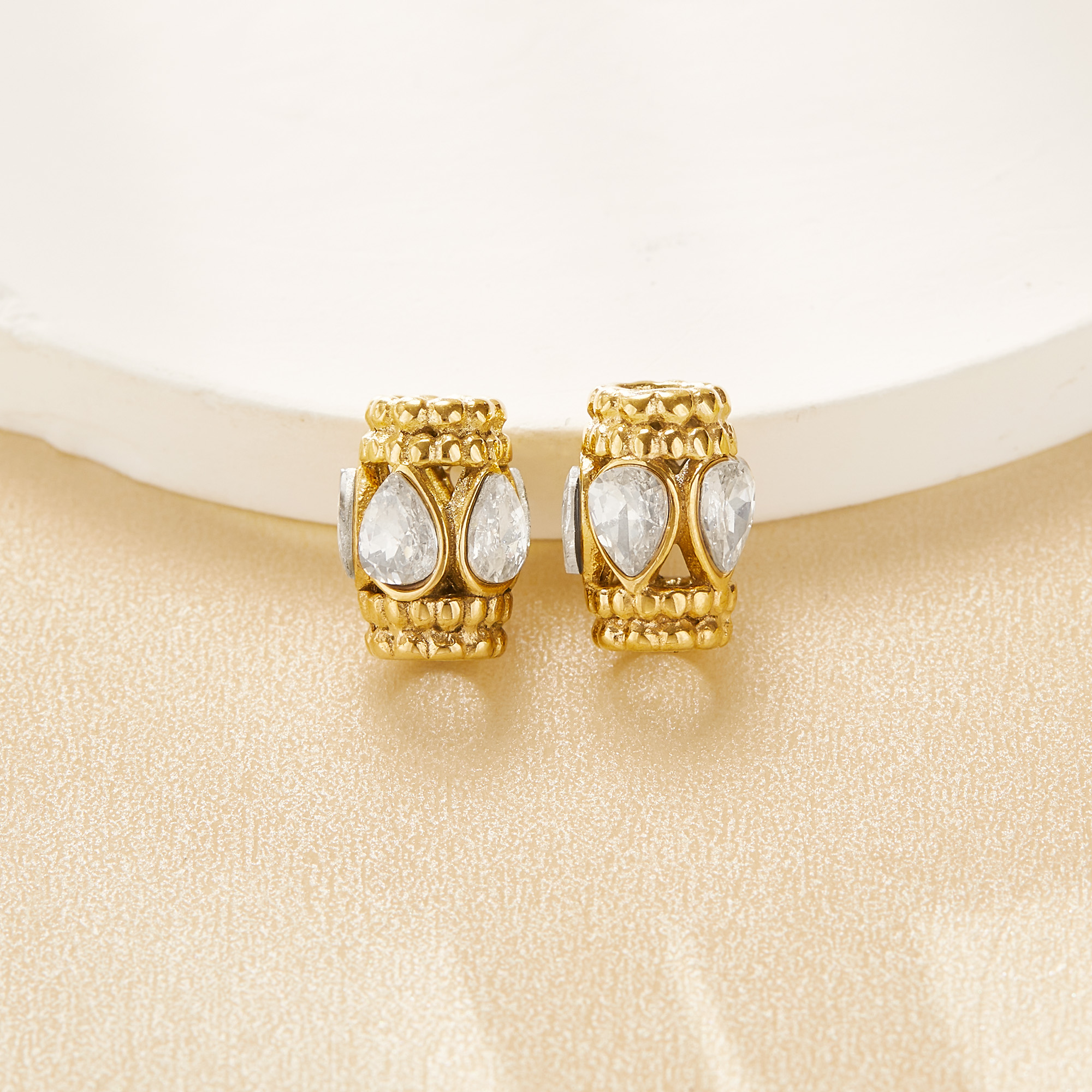 Tube Spacer Big Hole Beads,Gold Plated Stainless Steel Double Sides Hole Pendant Beads with 3MM Hole,Vintage Style Beads,DIY Bead Supplies 1431581