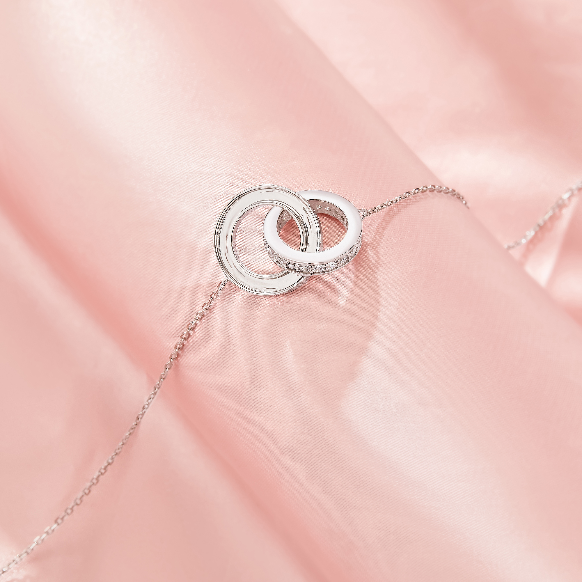 Keepsake Breast Milk Resin Circle Channel Bezel Pendant Settings,Birthstone Double Circle Solid 14K 18K Gold Necklace,DIY Necklace Supplies 16