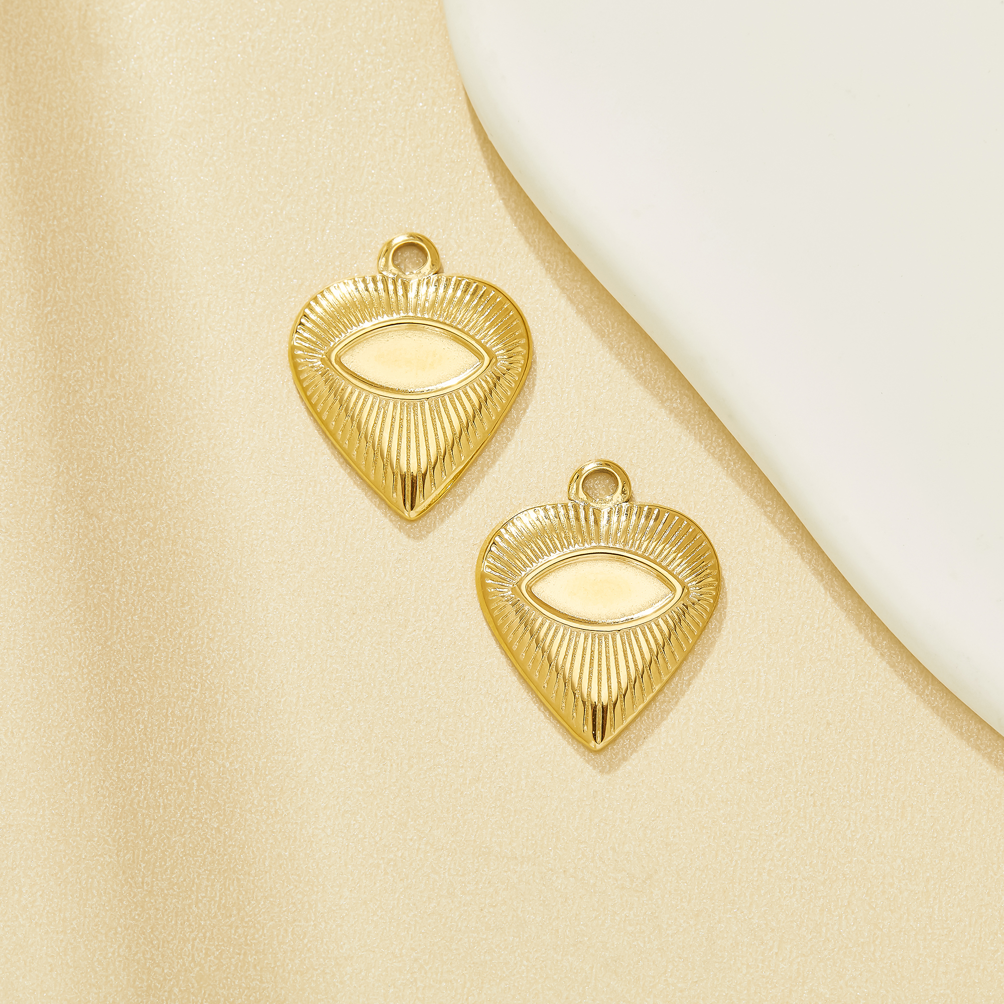 4.5x10MM Marquise Bezel Stainless Steel Pendant Settings,Gold Plated Stainless Steel Heart Pendant,DIY Pendant Blank Supplies 1431641