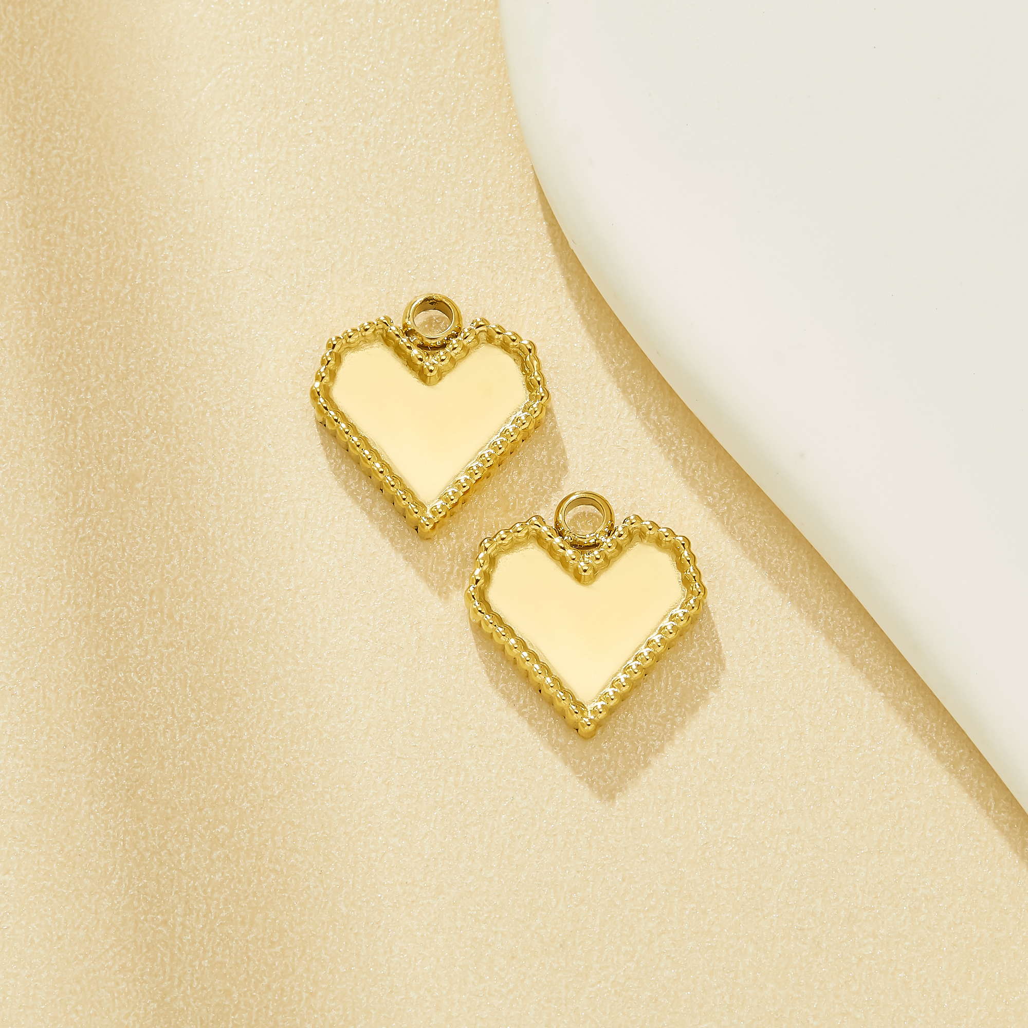 9MM Heart Bezel Stainless Steel Pendant Settings,Minimalist Gold Plated Stainless Steel Heart Pendant,DIY Pendant Blank Supplies 1431645