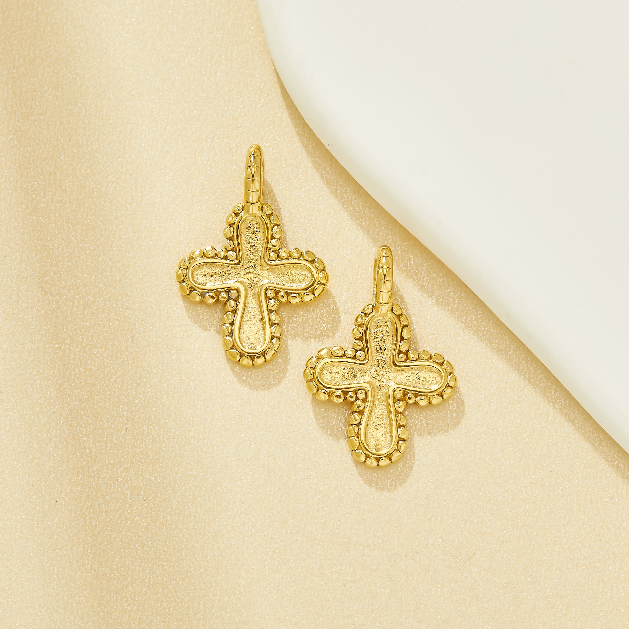 10x12MM Cross Bezel Stainless Steel Pendant Settings,Vintage Styles Cross Pendant Charm,DIY Pendant Blank Supplies 1431651