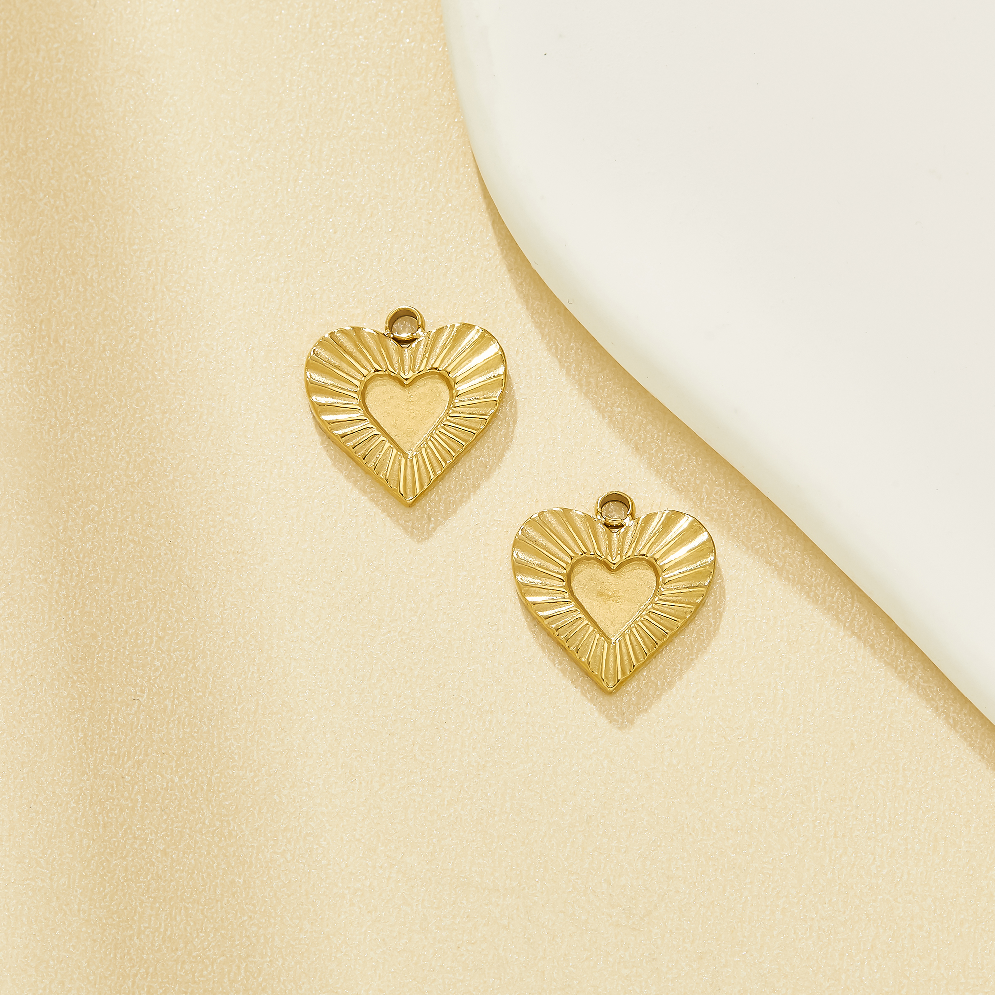 5MM Heart Bezel Stainless Steel Pendant Settings,Gold PLated Stainless Steel Pendant Charm,DIY Pendant Blank Supplies 1431655