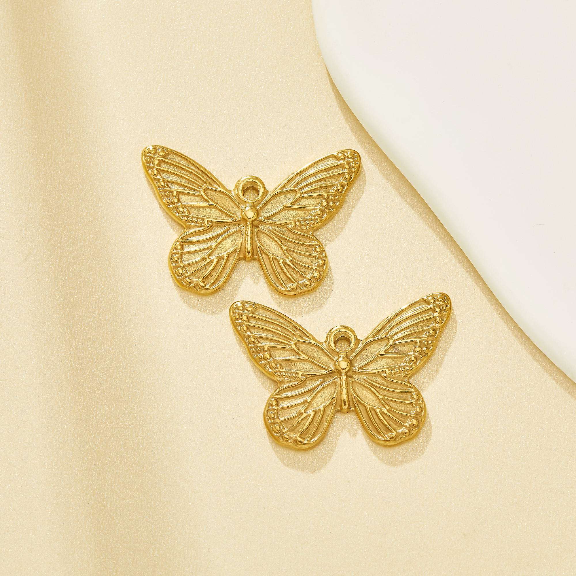 Stainless Steel Butterfly Pendant,Art Deco Gold Plated Stainless Steel Pendant Charm,DIY Pendant Supplies 1431664