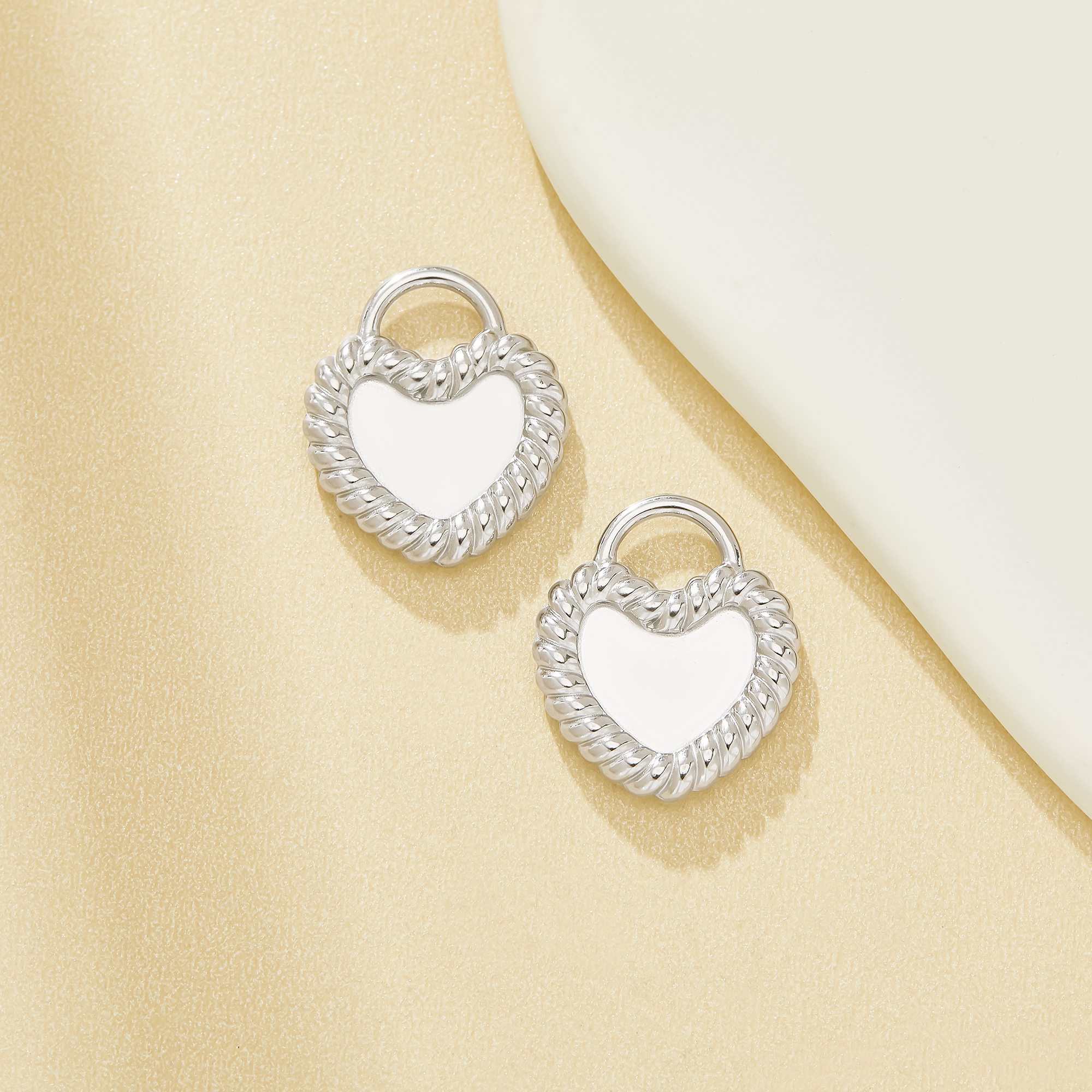 9MM Heart Bezel Stainless Steel Pendant Settings,Silver Stainless Steel Pendant Charm,DIY Minimalist Pendant Charm Supplies 1431670