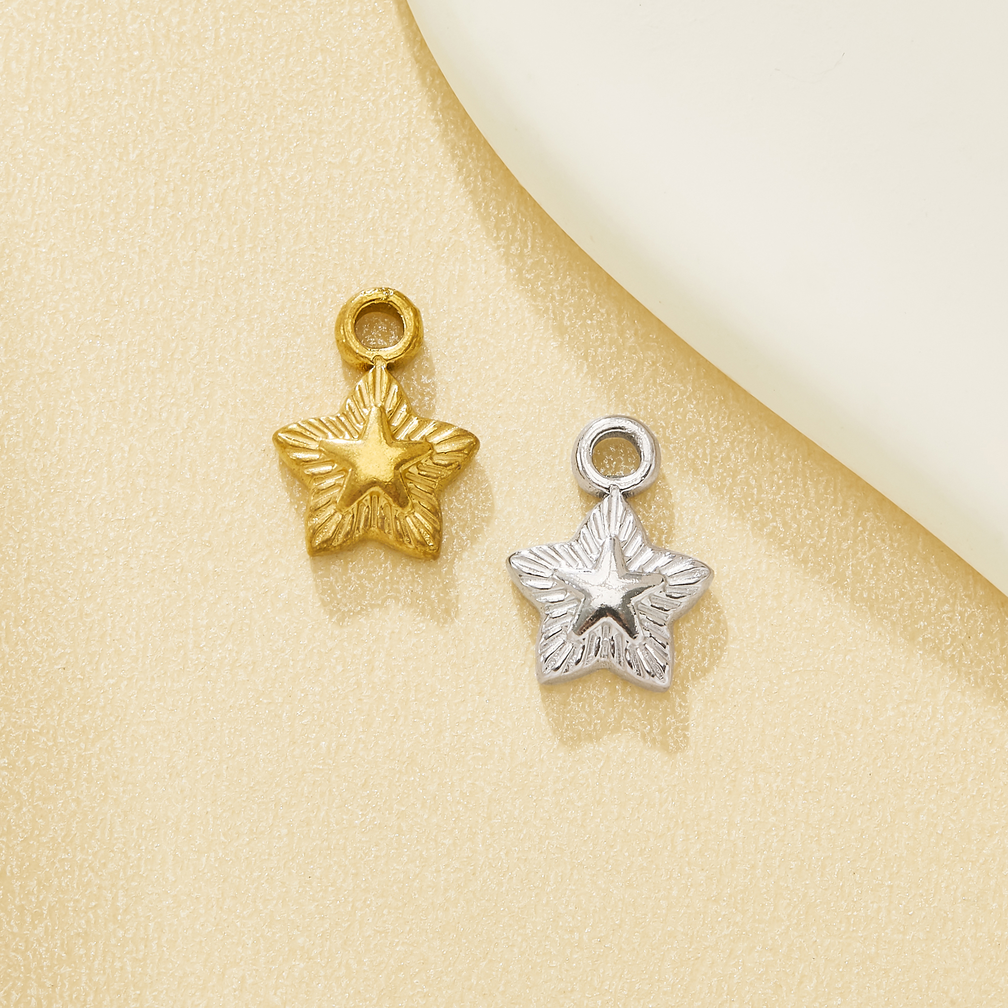 Star Pendant Stainless Steel Findings For Necklace Bracelet Making DIY Craft Supplies Metal Charm Accessory Jewelry Component 1430487