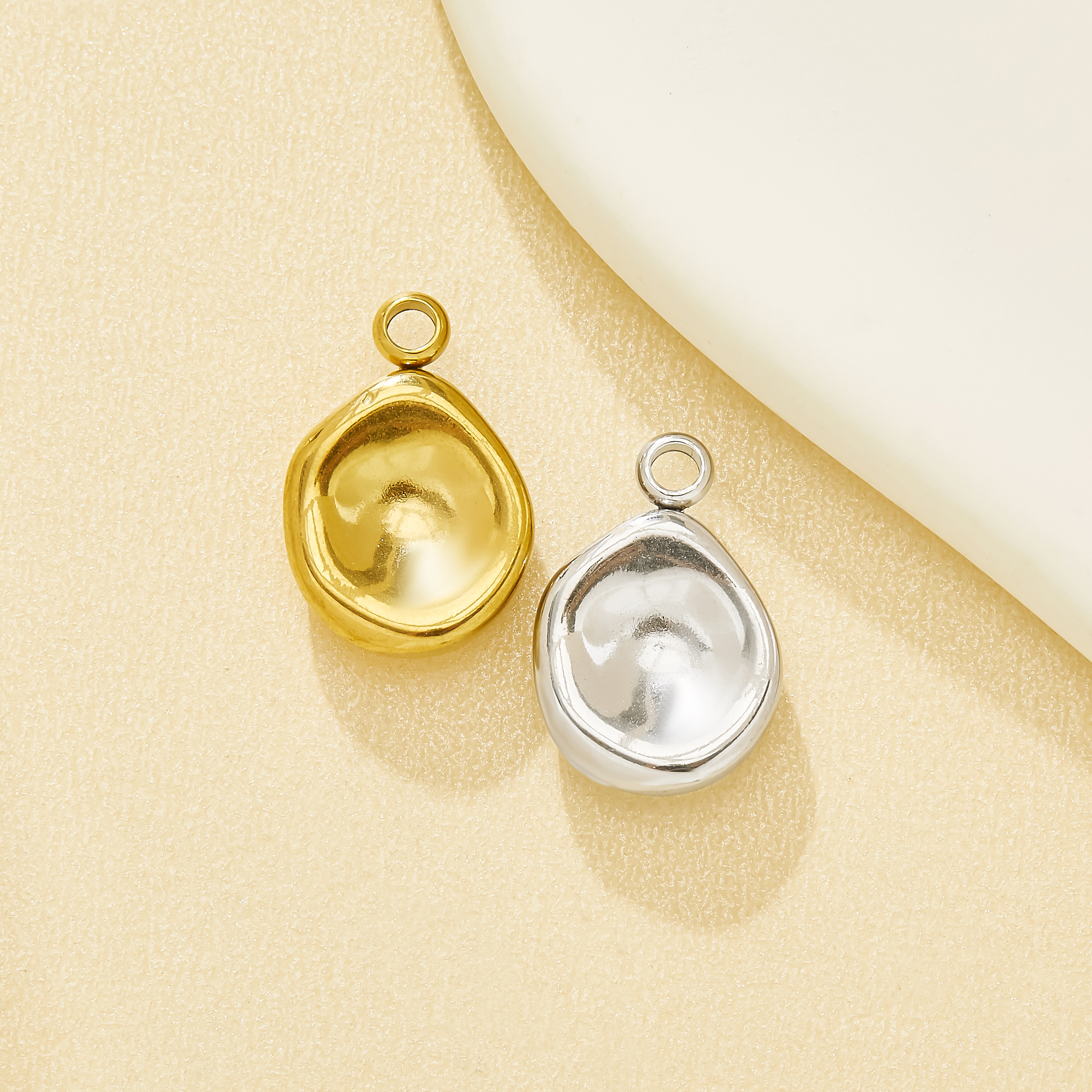 Keepsake Mother Milk Resin Irregular Teardrop Bezel Pendant Blank Settings 304L Stainless Steel DIY Memory Necklace Bracelet Craft Supplies 1431701
