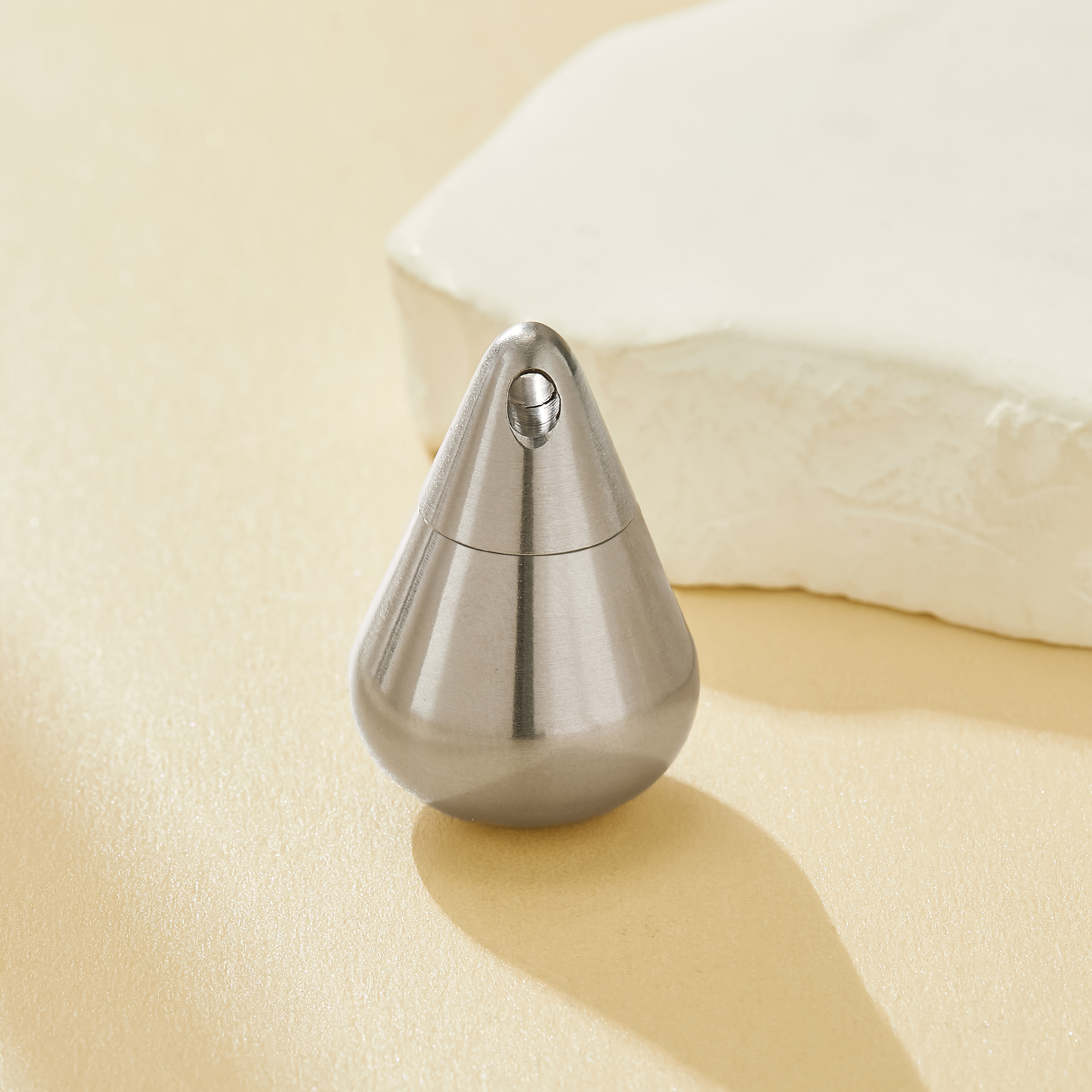 303L Stainless Steel Water Drop Pendant Locket Memorial Vial Cremation Urn Secret Stash Canister,Medicine Box 1431718
