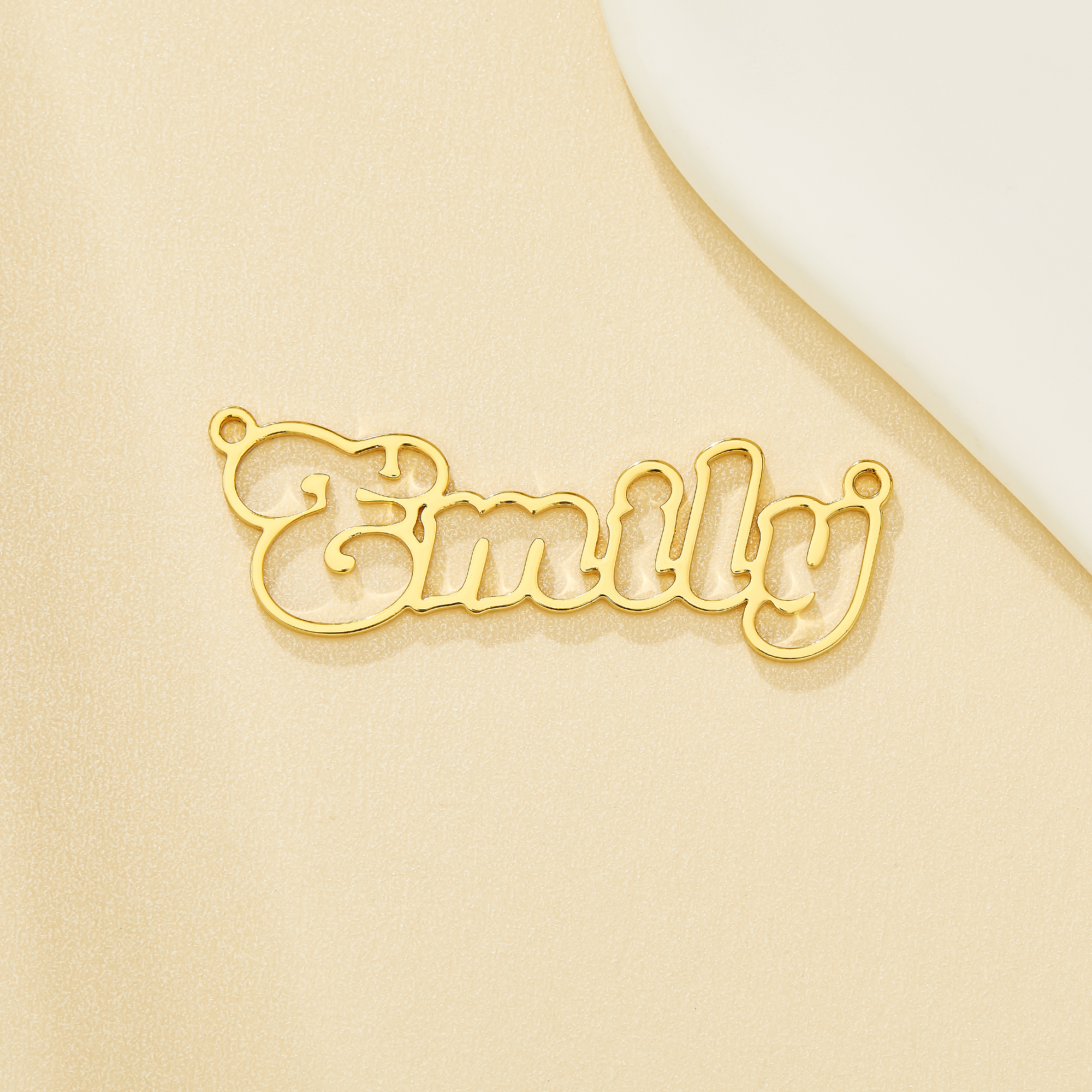 Customized Hallow Name Alphabet Pendant Frame,Stylish Personalized Classic Script Letter Charms,DIY Necklace Jewelry Supplies 304L Stainless Steel 1431726
