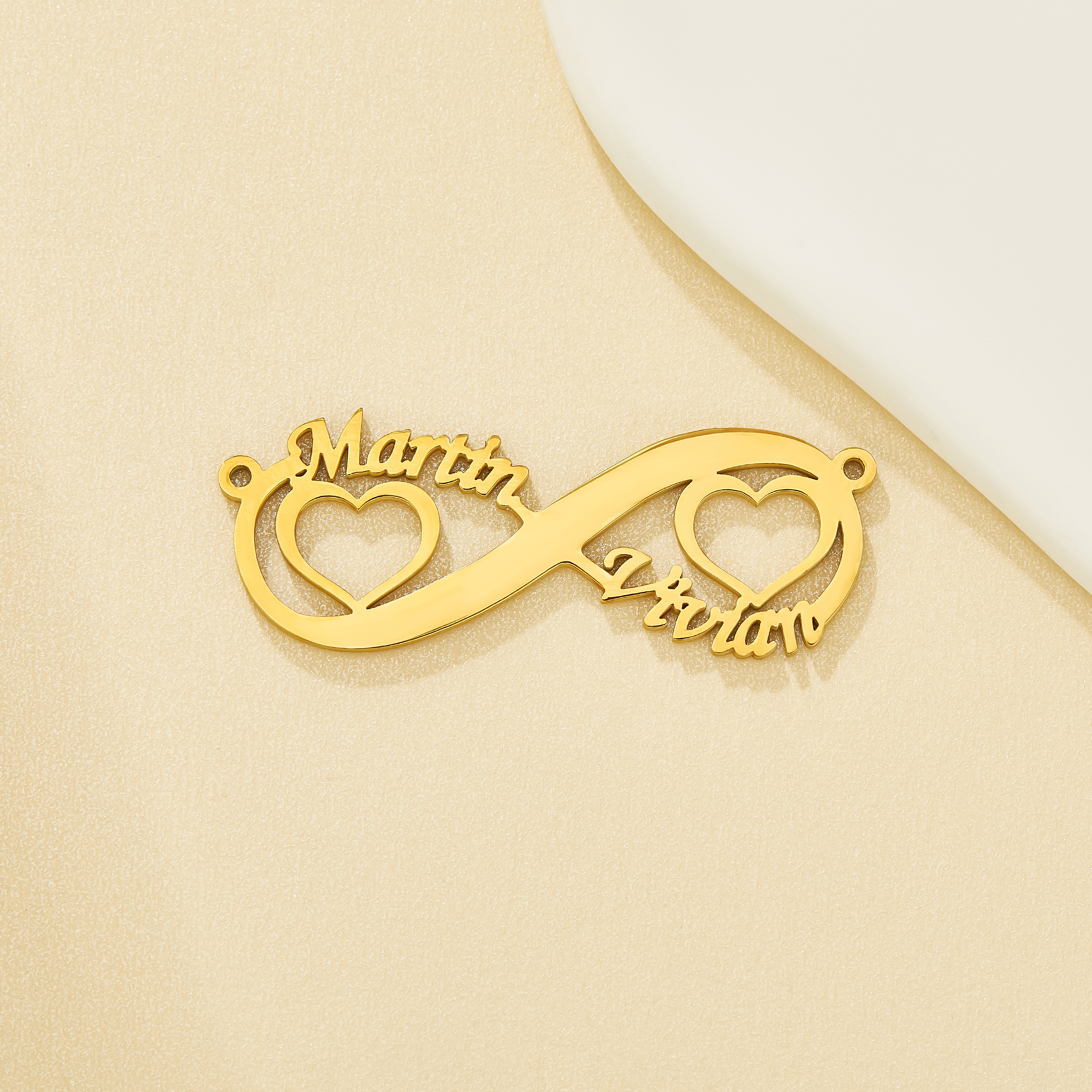 Customized Infinity Name Alphabet Pendant, Personalized Double Heart Script Letter Charms,DIY Necklace Jewelry Supplies 304L Stainless Steel 1431728