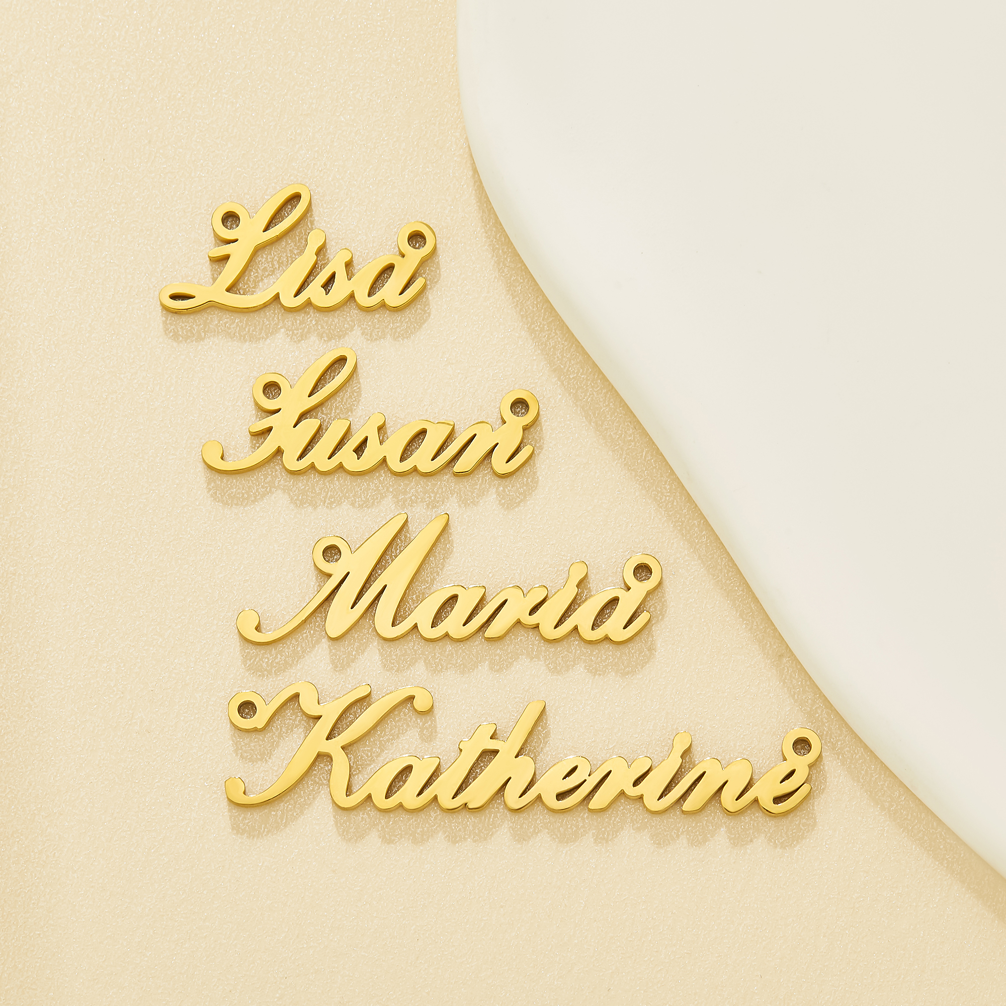 Customized Name Alphabet Pendant,Artistic Personalized Handwritten Script Letter Charm,DIY Necklace Jewelry Making Supplies 304L Stainless Steel 1431731