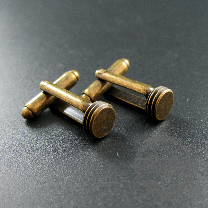 10pcs Screw Change Series 8mm screwed top bezel basic antiqued bronze brass DIY cufflinks,cuff link supplies jewelry findings 1500060 - Click Image to Close