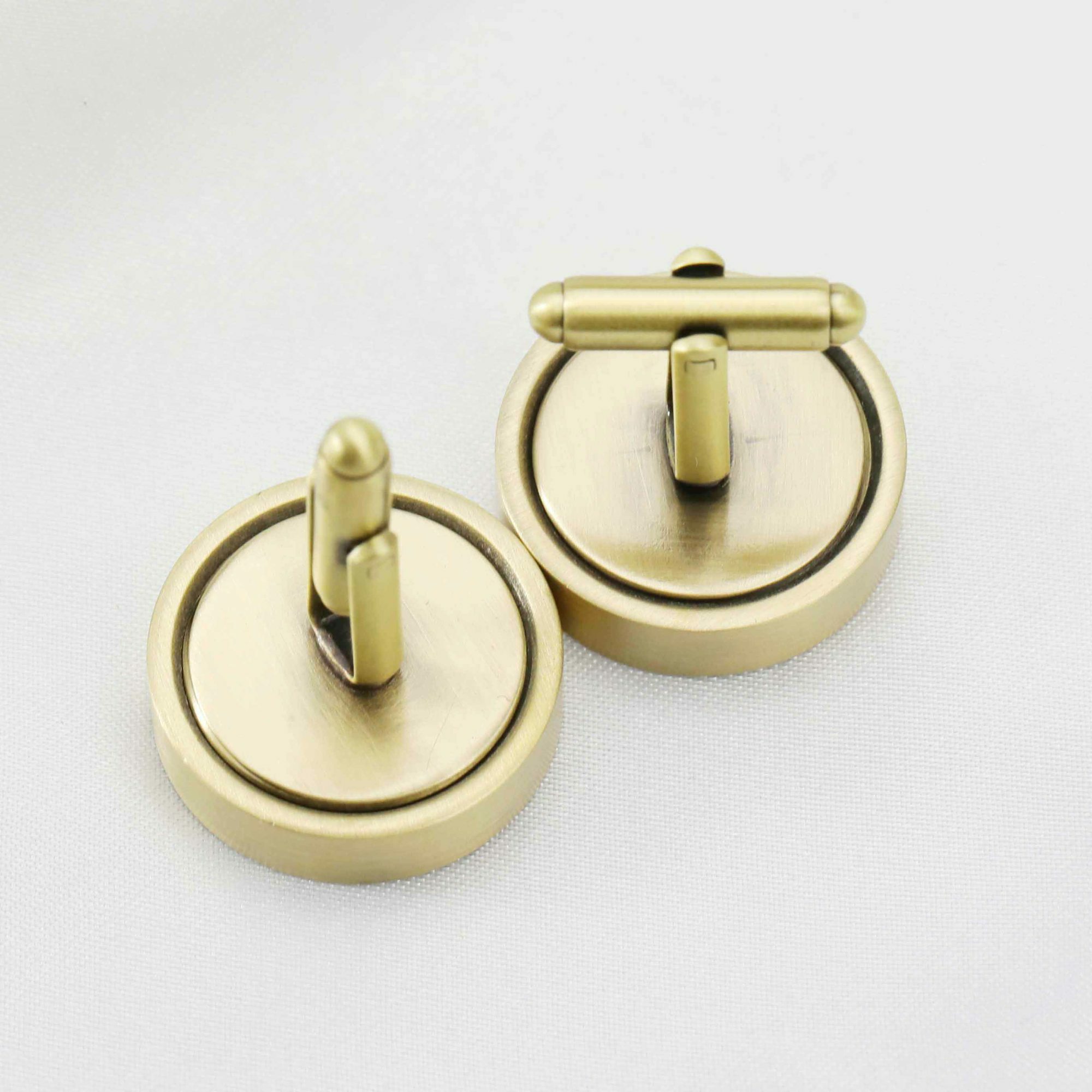 10Pcs 16mm Brass Bronze Round Cuff Links Settings 3mm Deep Bezel Floating DIY Cufflinks Blank Wedding Gift 1500158 - Click Image to Close