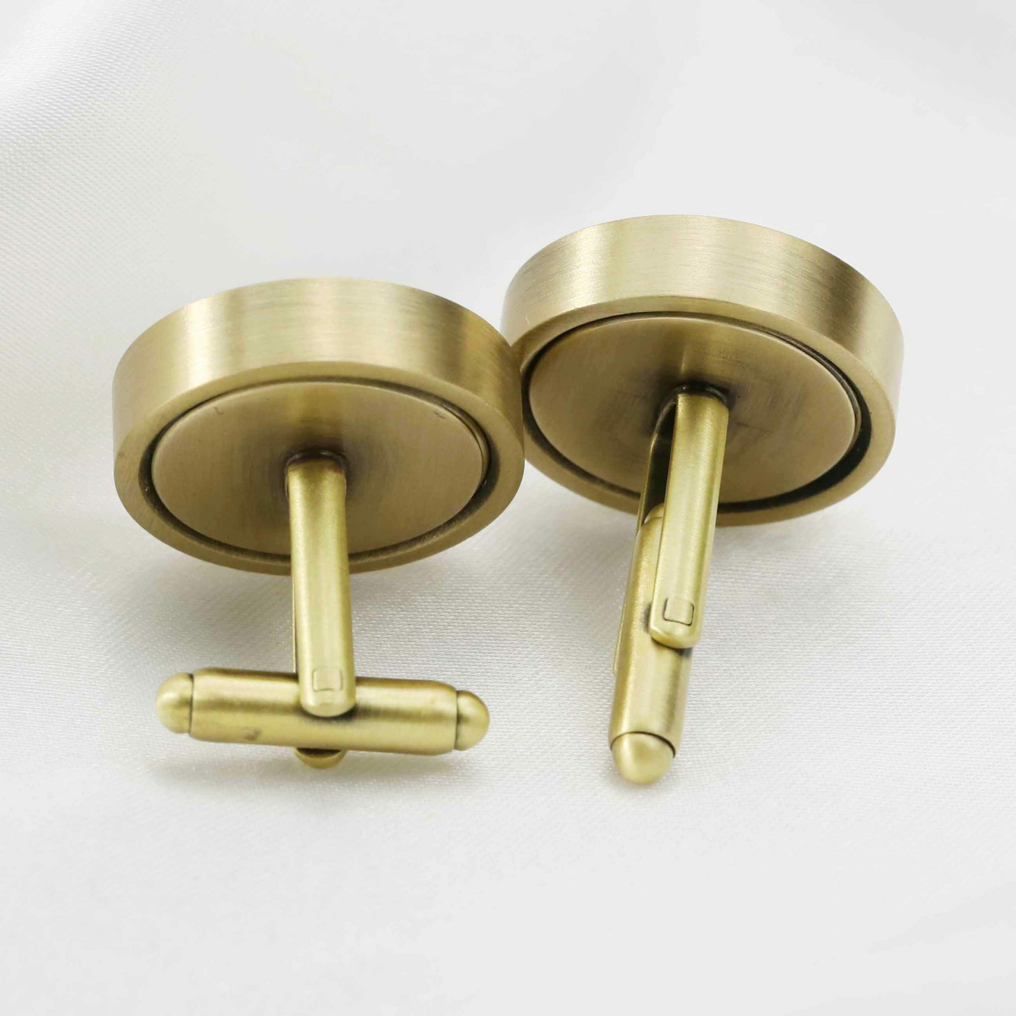 10Pcs 16mm Brass Bronze Round Cuff Links Settings 3mm Deep Bezel Floating DIY Cufflinks Blank Wedding Gift 1500158 - Click Image to Close