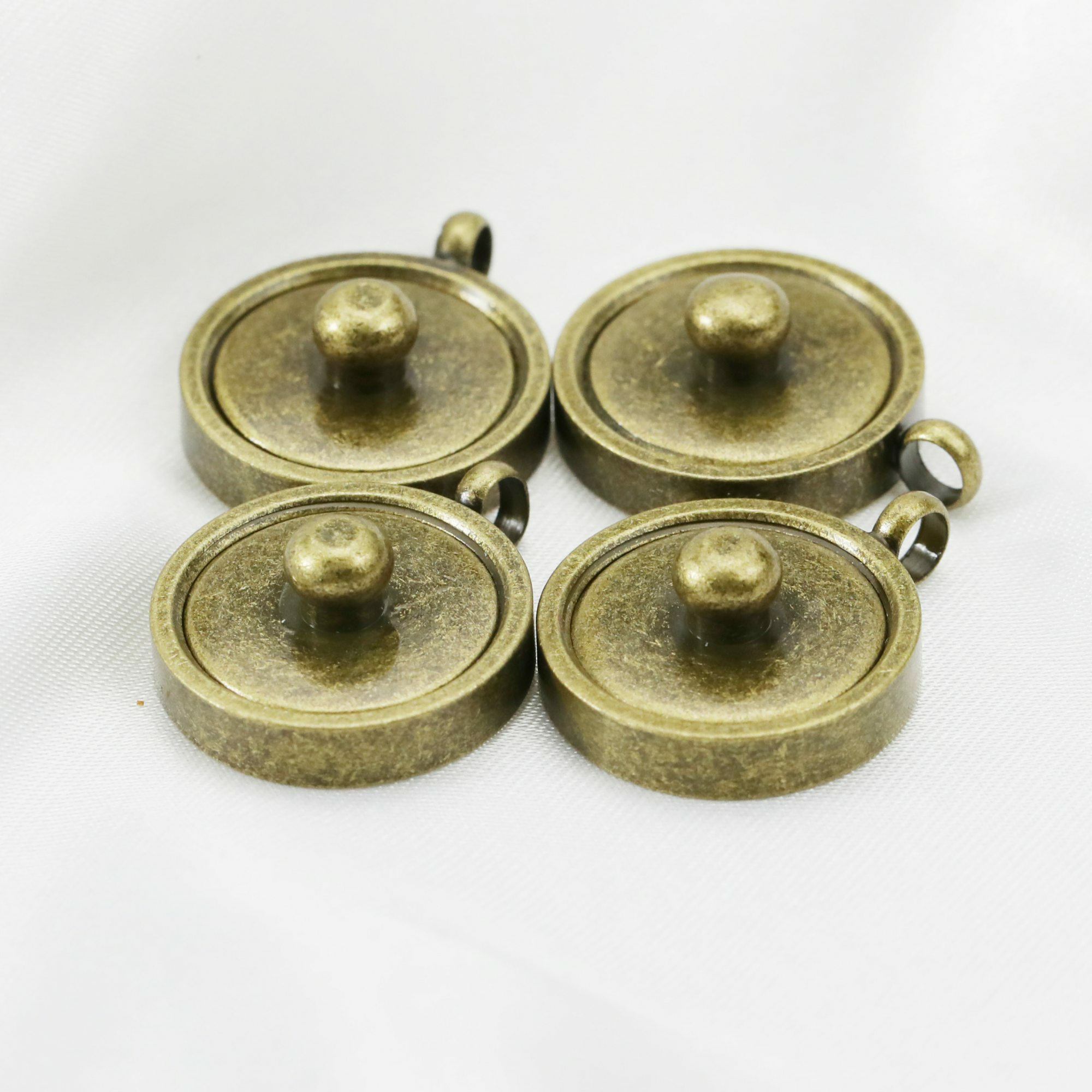 10Pcs 14mm Round Brass Dark Bronze Antiqued Photo Pendant Settings DIY Locket Charm Jewelry Supplies 1500160 - Click Image to Close