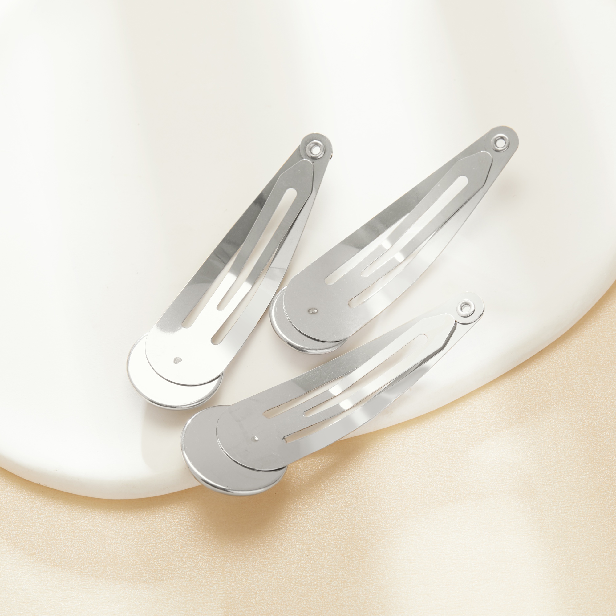 Round Bezel Hair Clip Settings,Minimalist Round Bezel Stainless Steel Hair Clip,DIY Hair Clips Findings Supplies 1502132