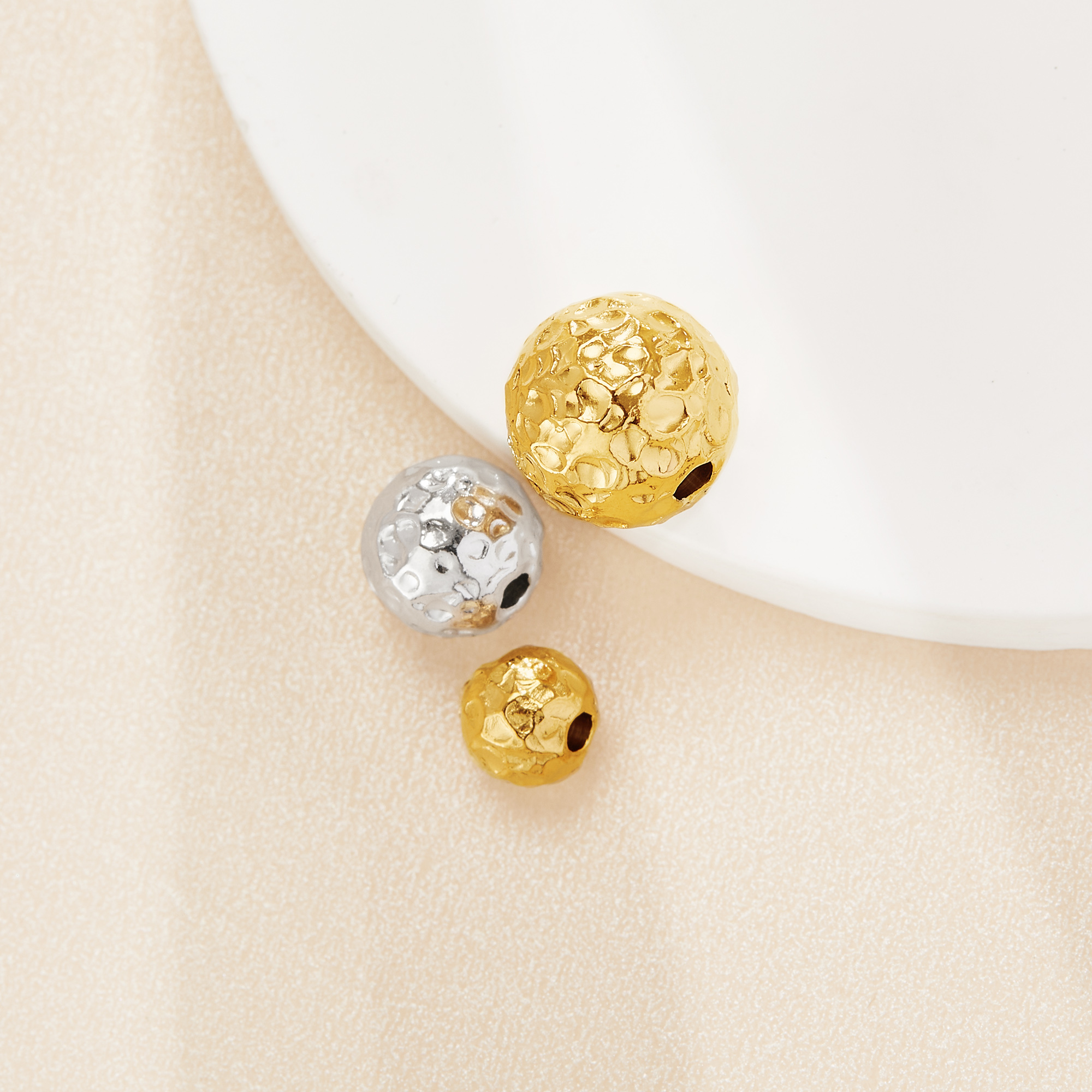 Stainless Steel Round Beads,Gold Plated Stainless Steel Spacer Beads,DIY Bead Supplies 1502145