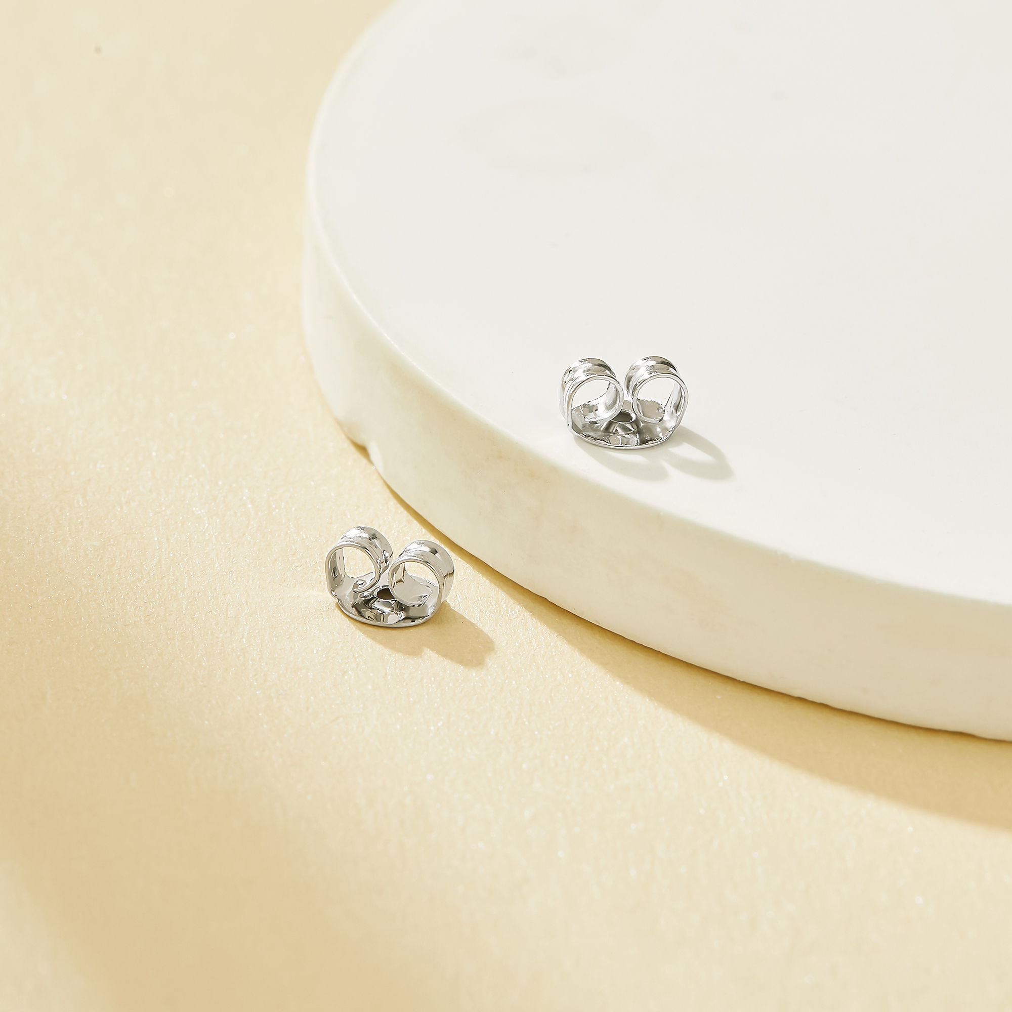 10Pcs 16L Stainless Steel Earring Backings,Rose Gold Plated Stud Back Locks,Push Back,DIY Earrings Supplies 1502146