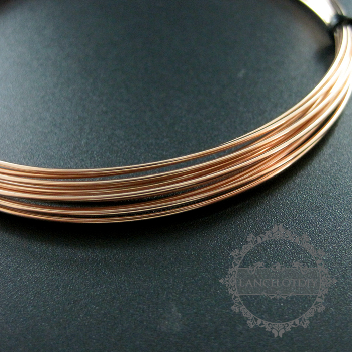50cm 20gauge 0.81mm half hard rose gold filled high quality color not tarnished beading jewelry wire supplies wiring findings 1505005 - Click Image to Close
