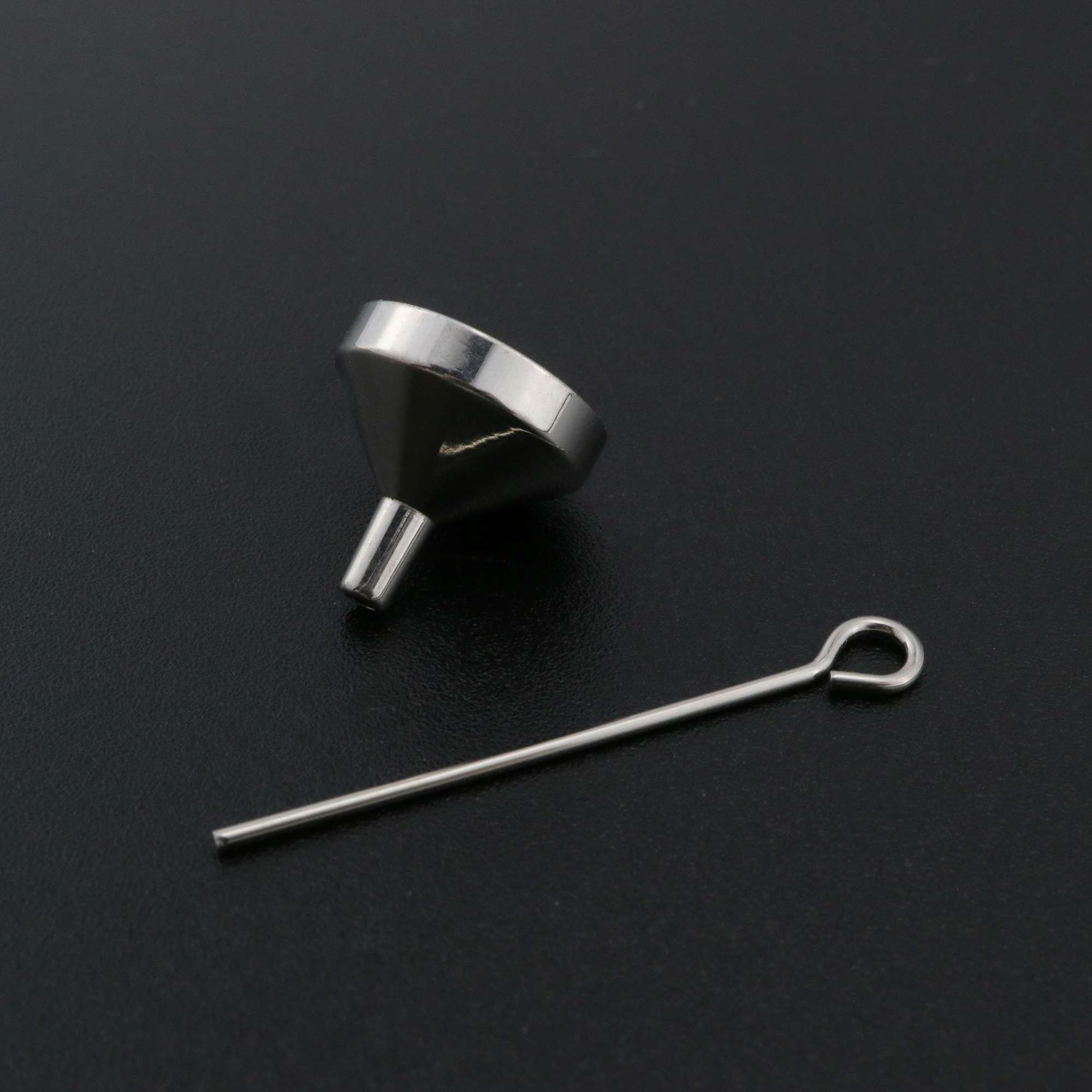 1Pcs Tiny Metal Funnel Tool for Cremation Pendant Jewelry 11x12MM Stainless Steel 1507037 - Click Image to Close