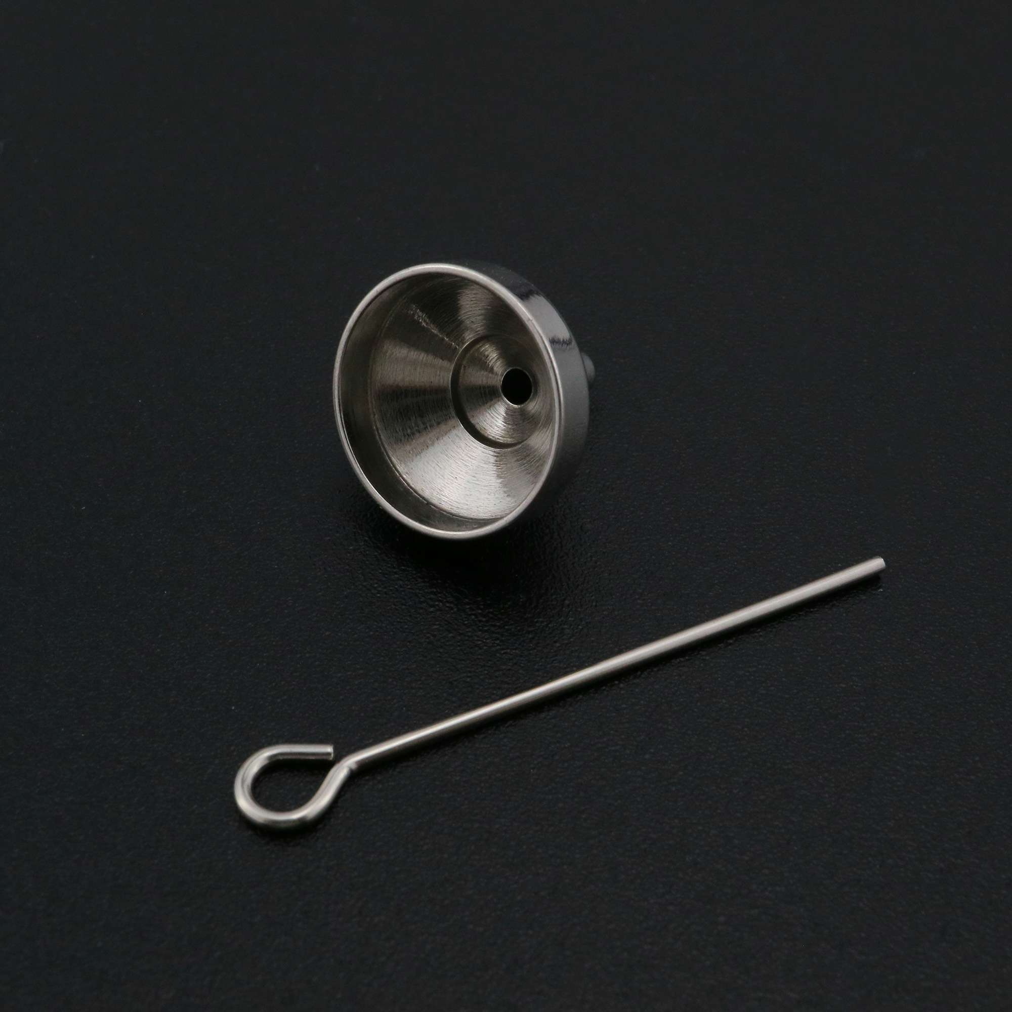 1Pcs Tiny Metal Funnel Tool for Cremation Pendant Jewelry 11x12MM Stainless Steel 1507037 - Click Image to Close