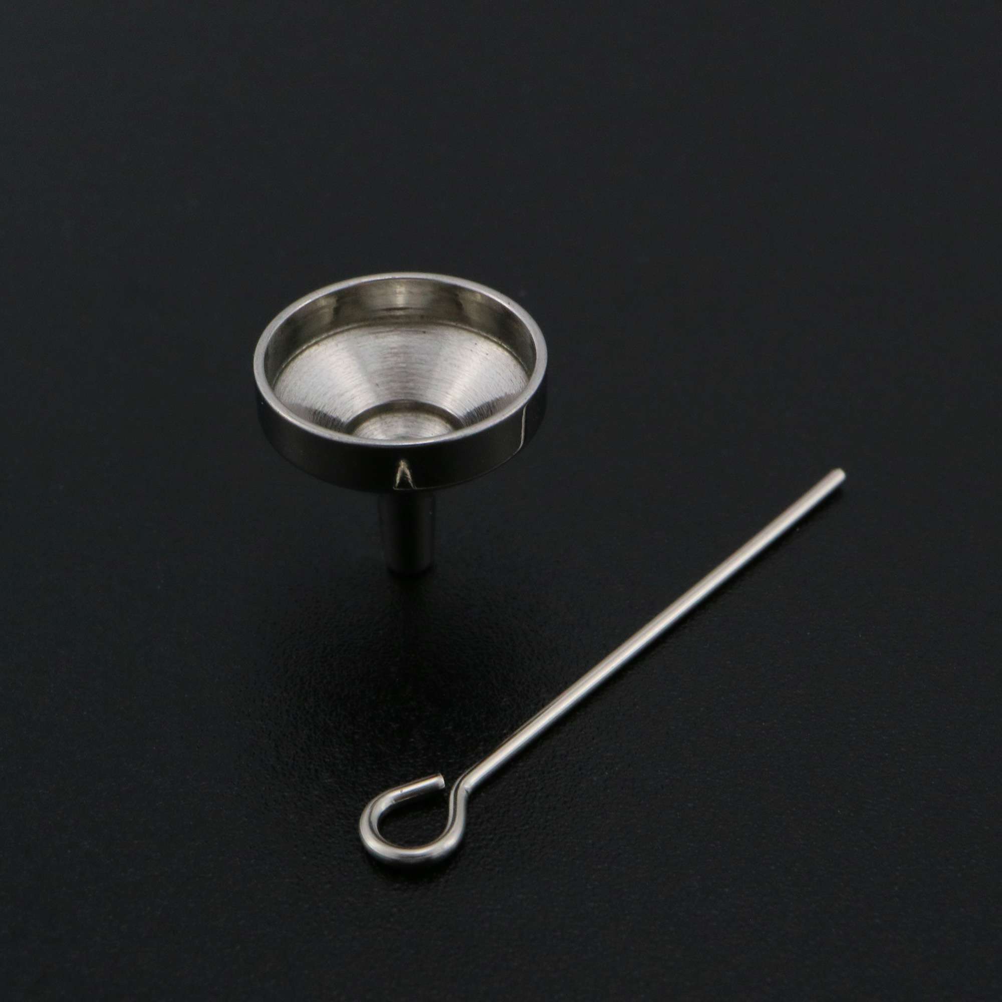 1Pcs Tiny Metal Funnel Tool for Cremation Pendant Jewelry 11x12MM Stainless Steel 1507037 - Click Image to Close