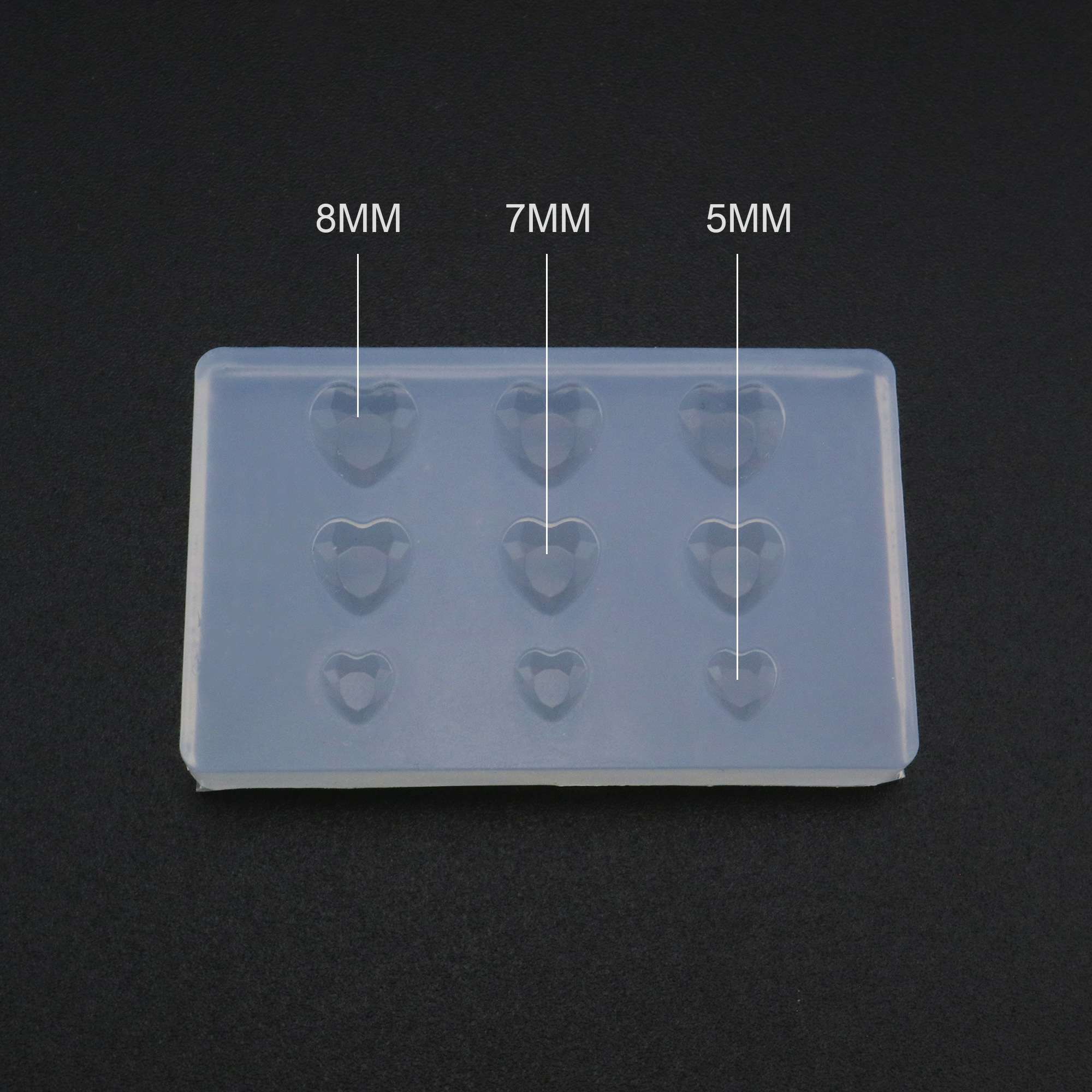 Facted Heart Breast Milk Cabochon Silicone Mold Epoxy Resin Keepsake DIY Jewelry Making Supplies 1507042 - Click Image to Close