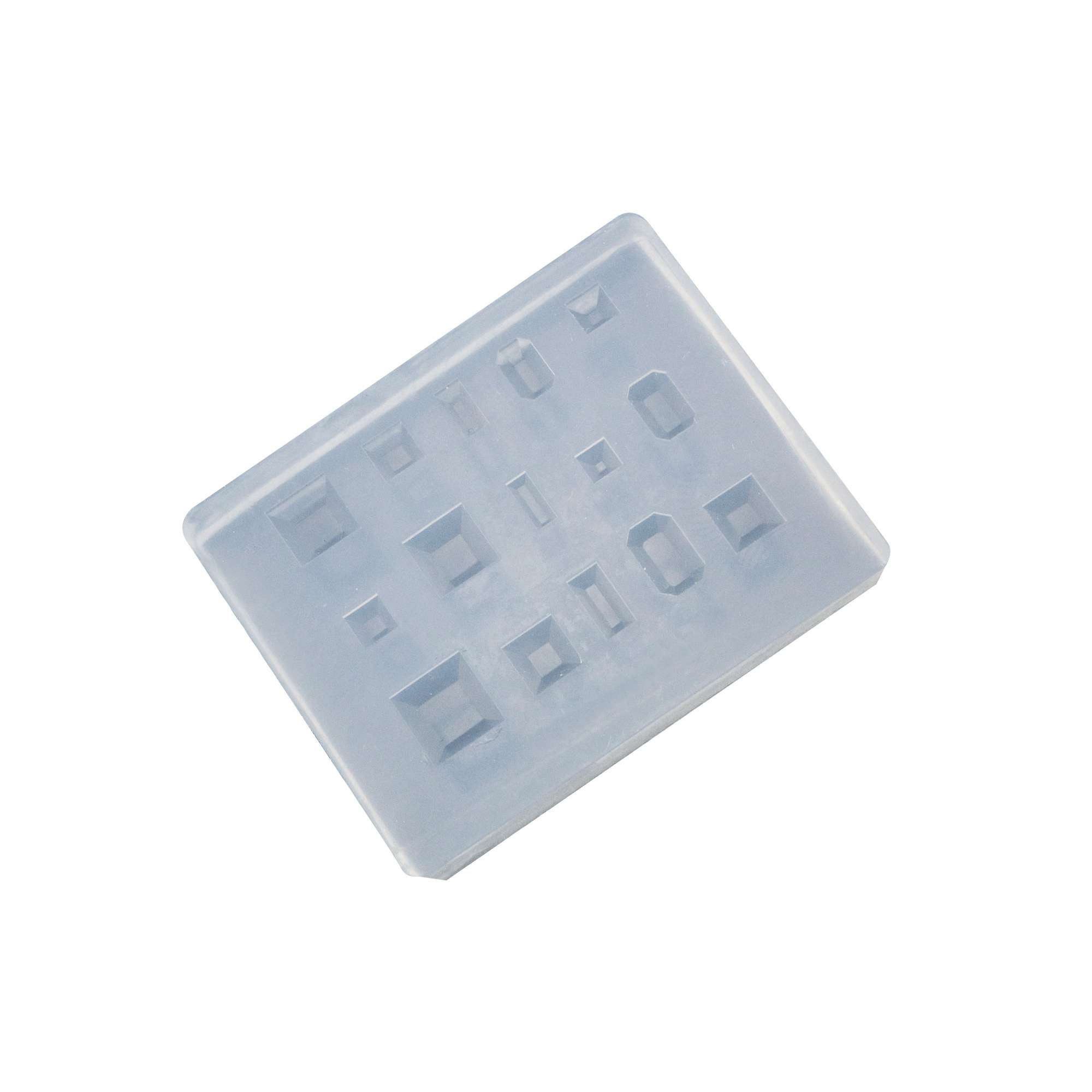 Facted Square Rectangle Breast Milk Cabochon Silicone Mold Epoxy Resin Keepsake DIY Jewelry Making Supplies 1507044 - Click Image to Close
