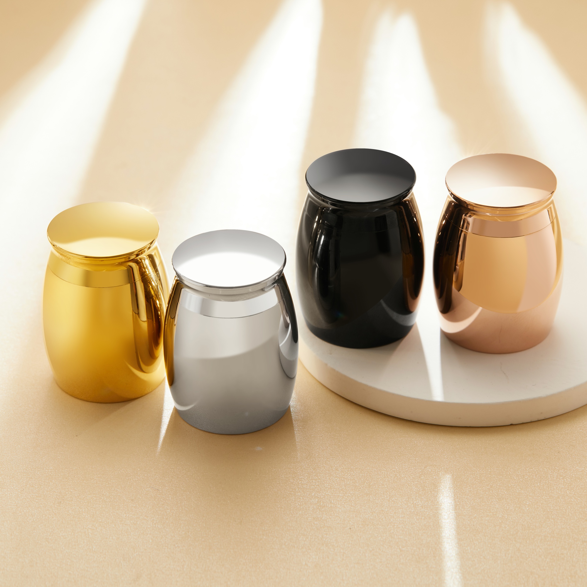 Stainless Steel Cremation Bottle Pendant,Silver RoseGold Black Plated Ash Canister Cremation,Urn Wish Vial Pendant Prayer Purfume Box,DIY Pendant Supplies 1510001