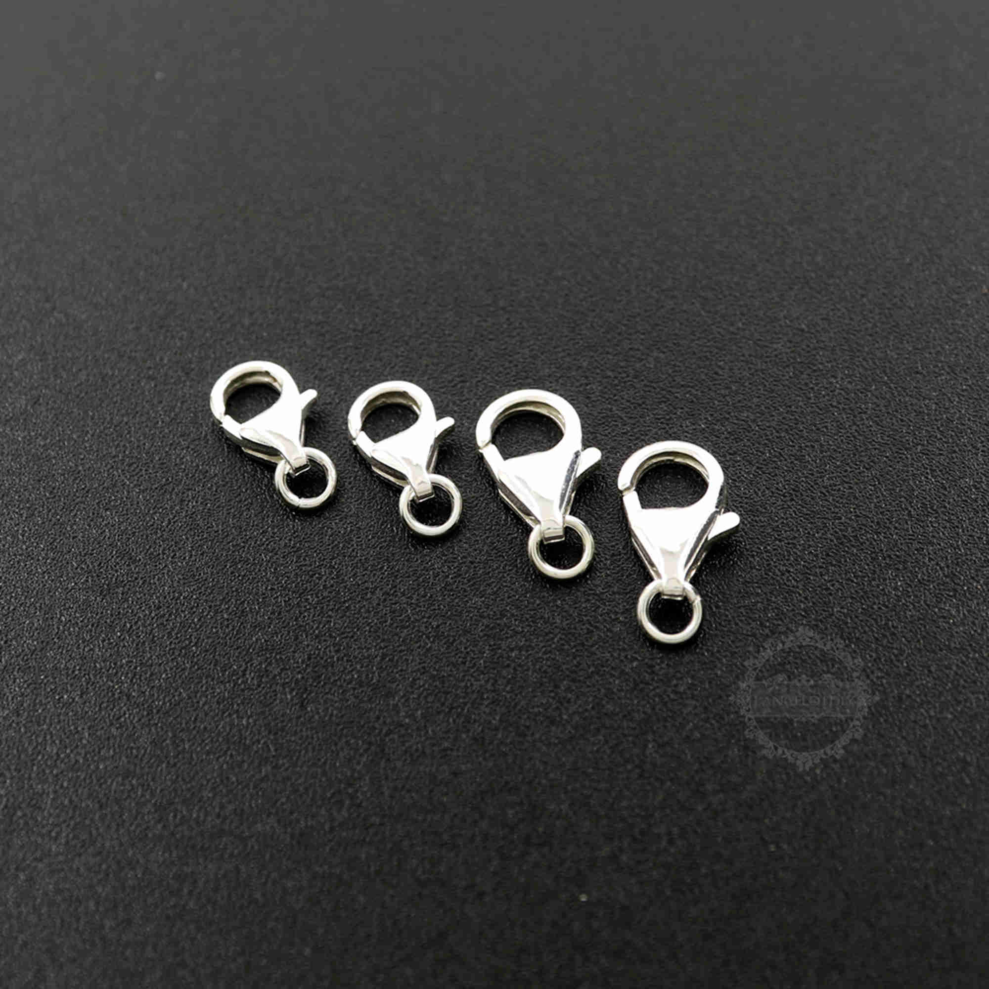 5Pcs 10-12MM Solid 925 Sterling Silver Lobster Clasp DIY Jewelry Supplies Findings 1522006 - Click Image to Close