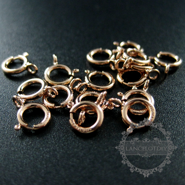 10pcs 5.5mm 14K rose gold filled high quality color not tarnished spring ring with open ring clasp DIY jewelry necklace chain supplies findings 1525008 - Click Image to Close
