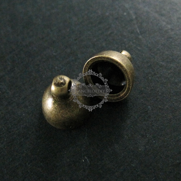 15pcs 8x9mm vintage style antiqued bronze brass bail for DIY handcraft glass dome supplies 1531022 - Click Image to Close