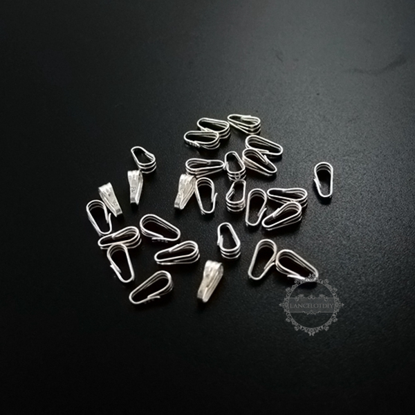 10Pcs 4*8MM 925Solid Sterling Silver Pendant Charm Bail For Pearl DIY Supplies Jewelry Necklace Findings 1532012 - Click Image to Close