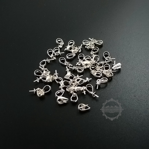 10Pcs 3*6MM 925 Solid Sterling Silver Pendant Charm Bail For Pearl DIY Supplies Jewelry Necklace Findings 1532013 - Click Image to Close