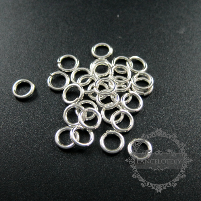 20Pcs 18Gauge Solid 925 Sterling Silver 6MM Single Open Jumpring DIY Jewelry Supplies Findings 1542008 - Click Image to Close