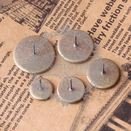 10pcs 12MM vintage brass bronze earrings stud,earrings base setting,vintage earrings,vintage jewelry1701004-2 - Click Image to Close