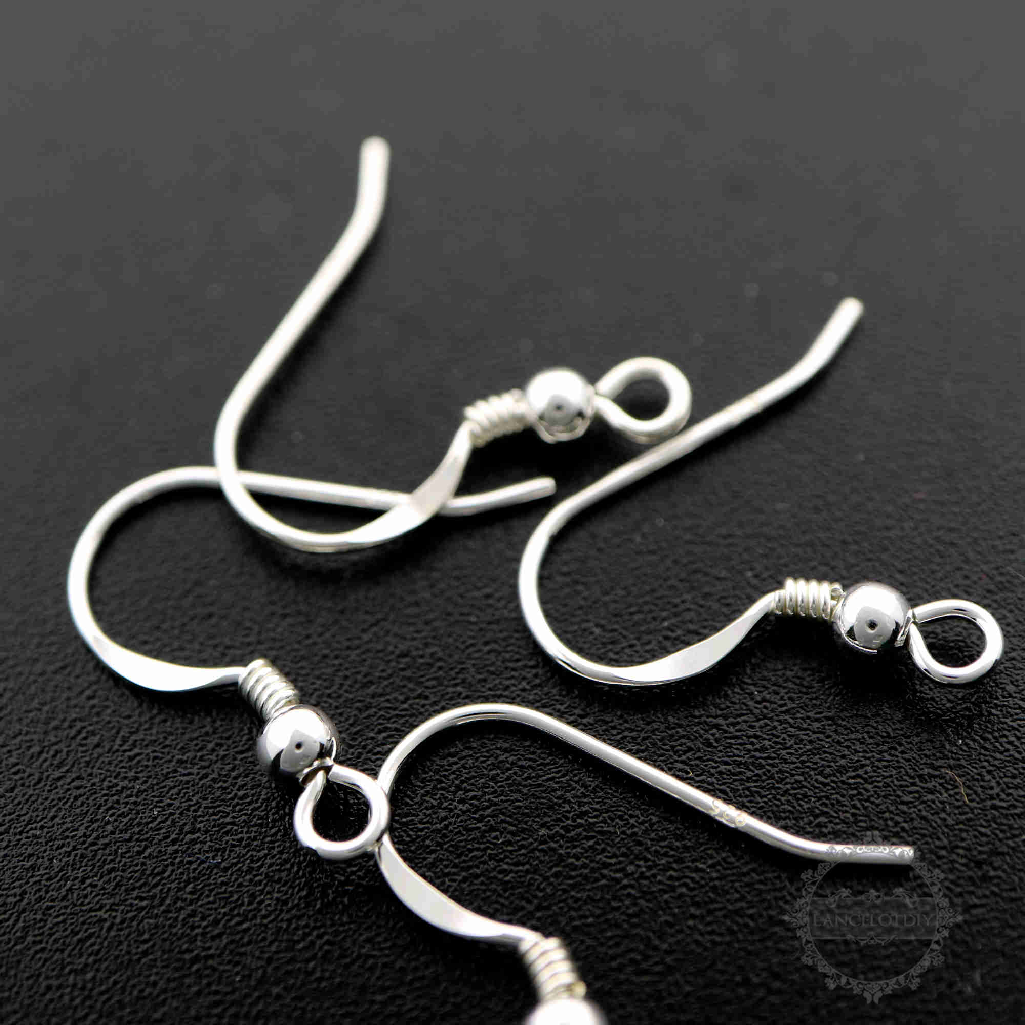 10Pcs 18.9MM Solid 925 Sterling Silver Hook Earrings DIY Supplies Findings 1702159 - Click Image to Close