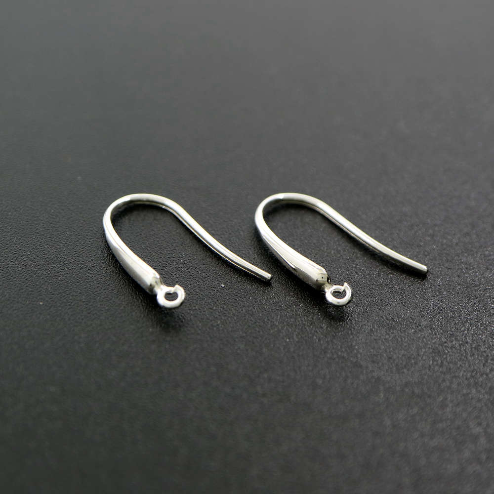 1Pair 18MM Long 925 Sterling Silver Earrings Hook DIY Supplies With 3MM Open Jumpring 1702160 - Click Image to Close