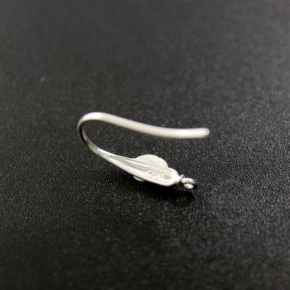 1Pair 18MM Long 925 Sterling Silver Earrings Hook DIY Supplies With 3MM Open Jumpring 1702160 - Click Image to Close